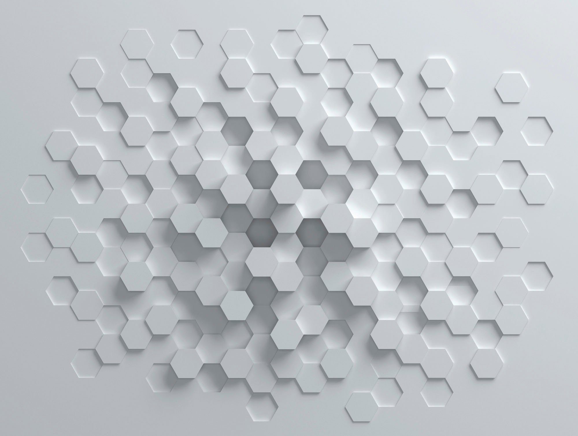 living walls Fototapete The Wall, glatt, 3D-Optik, geometrisch, matt, Fototapete Geometrisch Tapete 3D Обои Wohnzimmer Schlafzimmer Optik