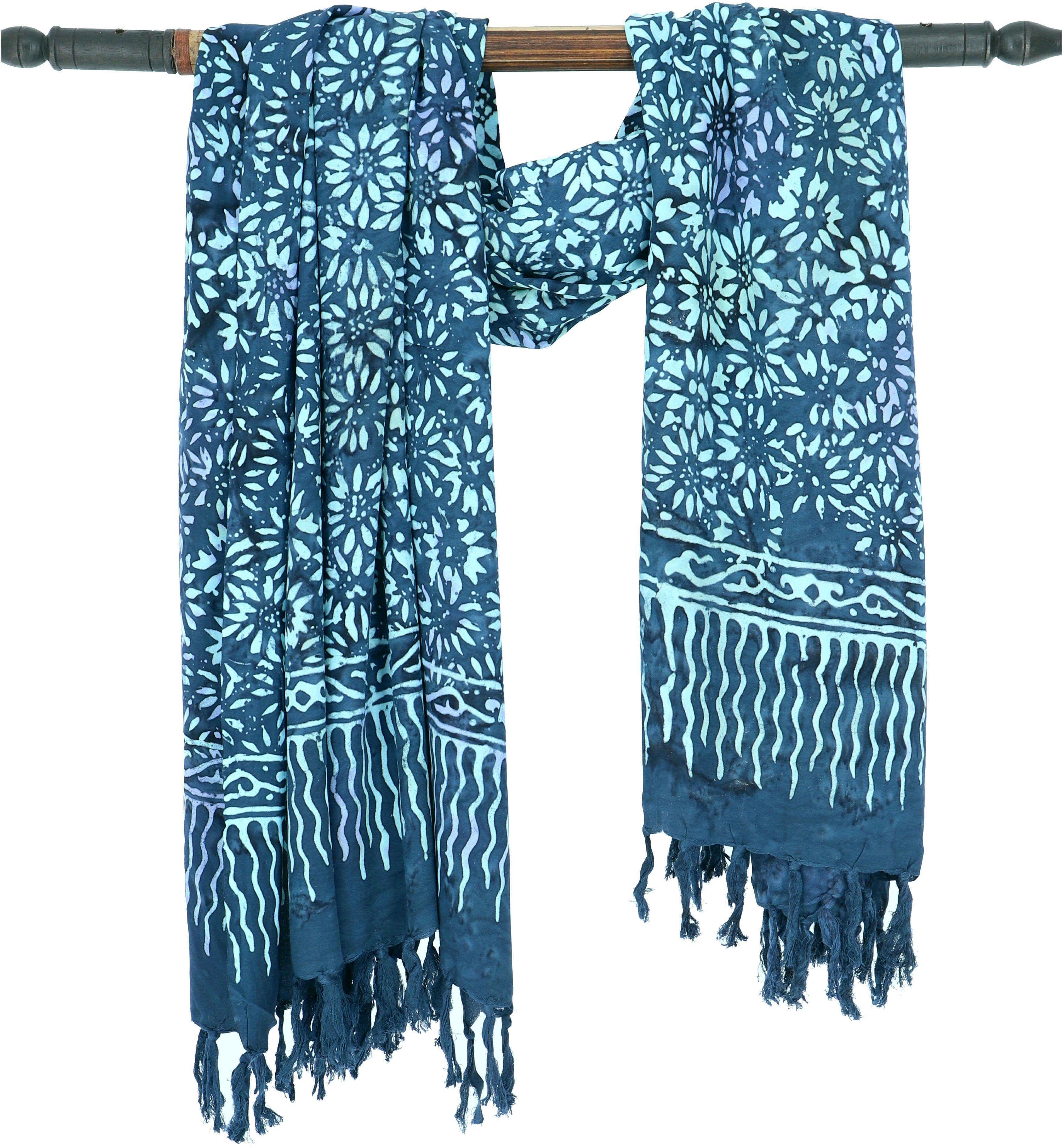 Guru-Shop Sarong Bali Batik 2/blau Sarong,.. Design Wickelrock, Sarongkleid