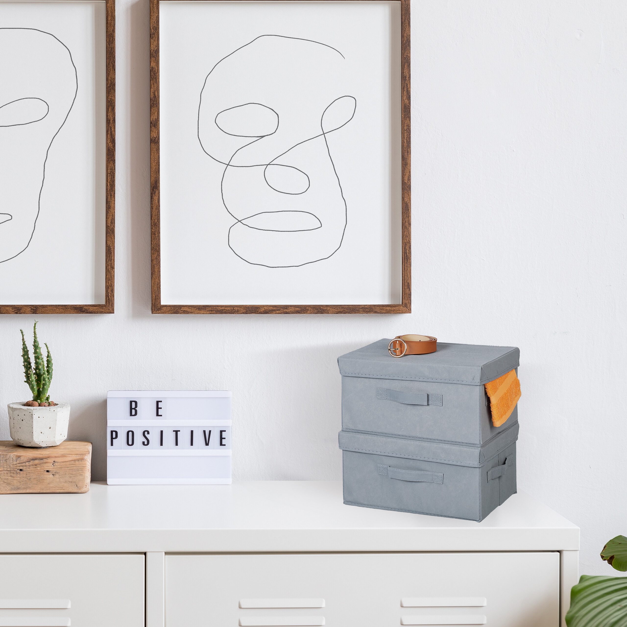 relaxdays Aufbewahrungskorb Aufbewahrungsbox Vliesstoff 2er Set günstig online kaufen