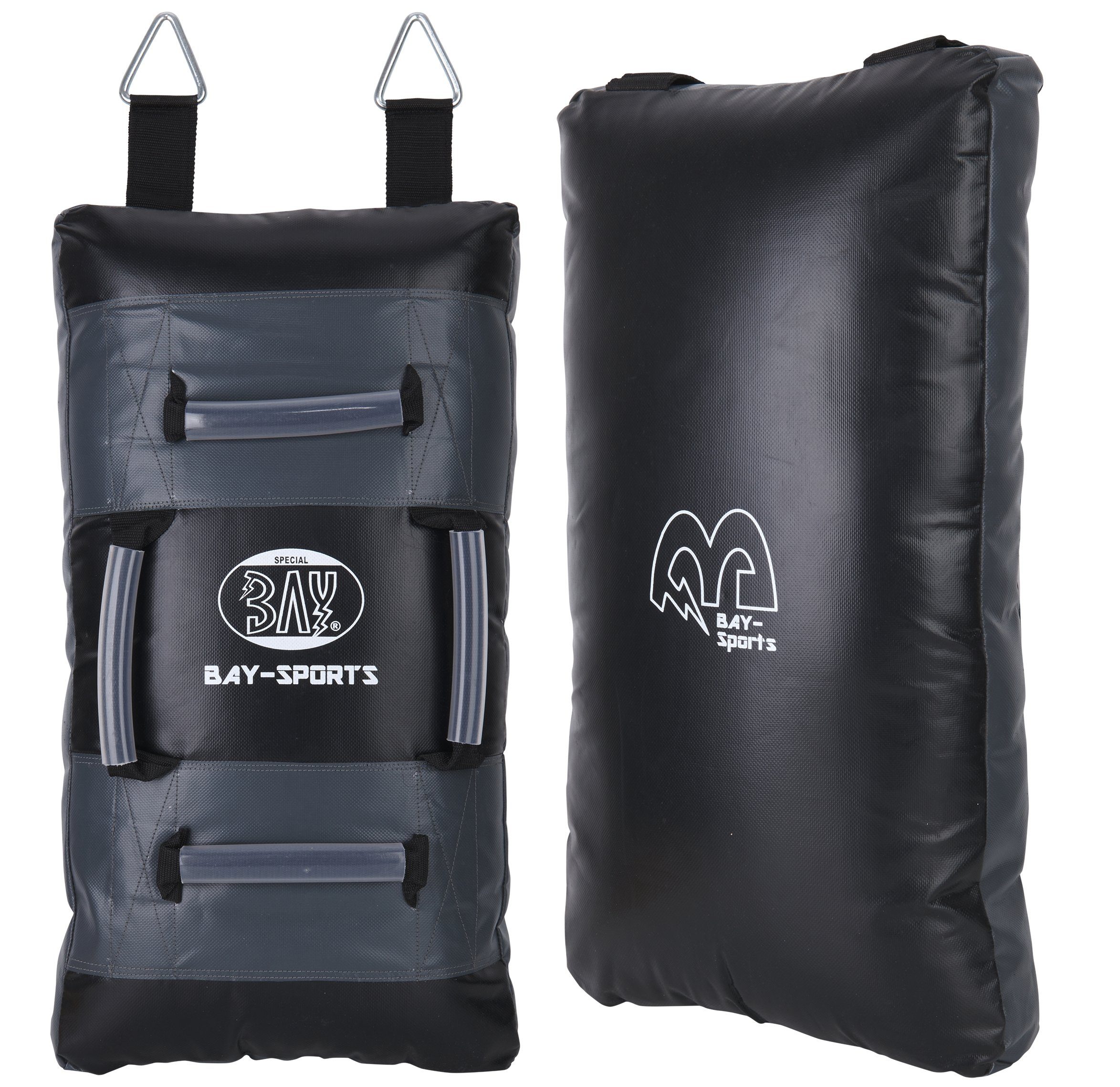 BAY-Sports Schlagpolster 3 Optionen Körper-Wand-Arm Schlagkissen für Kickboxen Krav Maga Karate, Variantenreiches Bodyshield mit Ösen für die Wandmontage