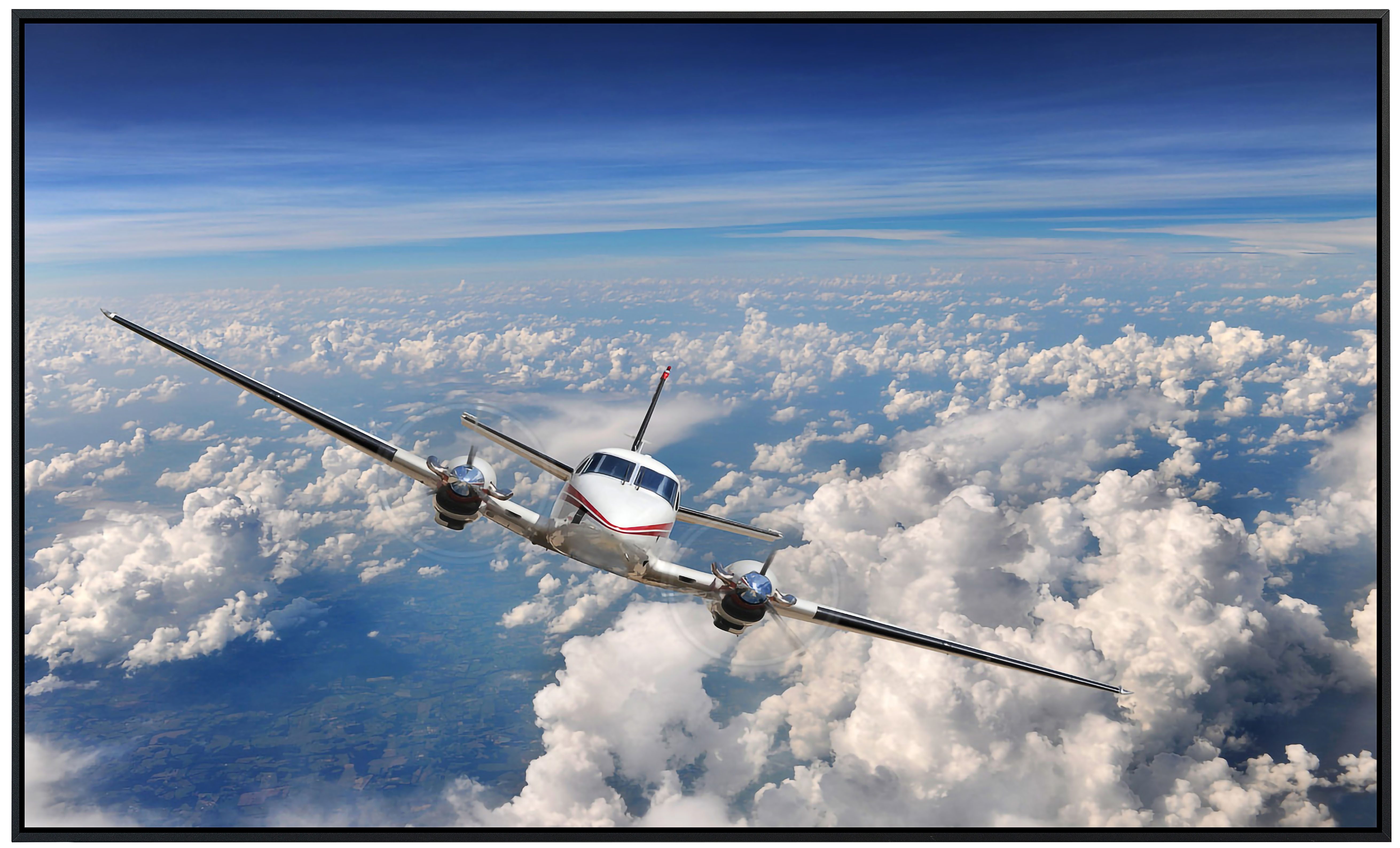 Papermoon Infrarotheizung INFRAROT-BILD-HEIZUNG, Flugzeug, TÜV-Rheinland/GS zertifiziert, angenehme Strahlungswärme