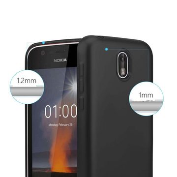 Cadorabo Handyhülle Nokia 1 2018 Nokia 1 2018, Flexible TPU Silikon Handy Schutzhülle - Hülle - ultra slim