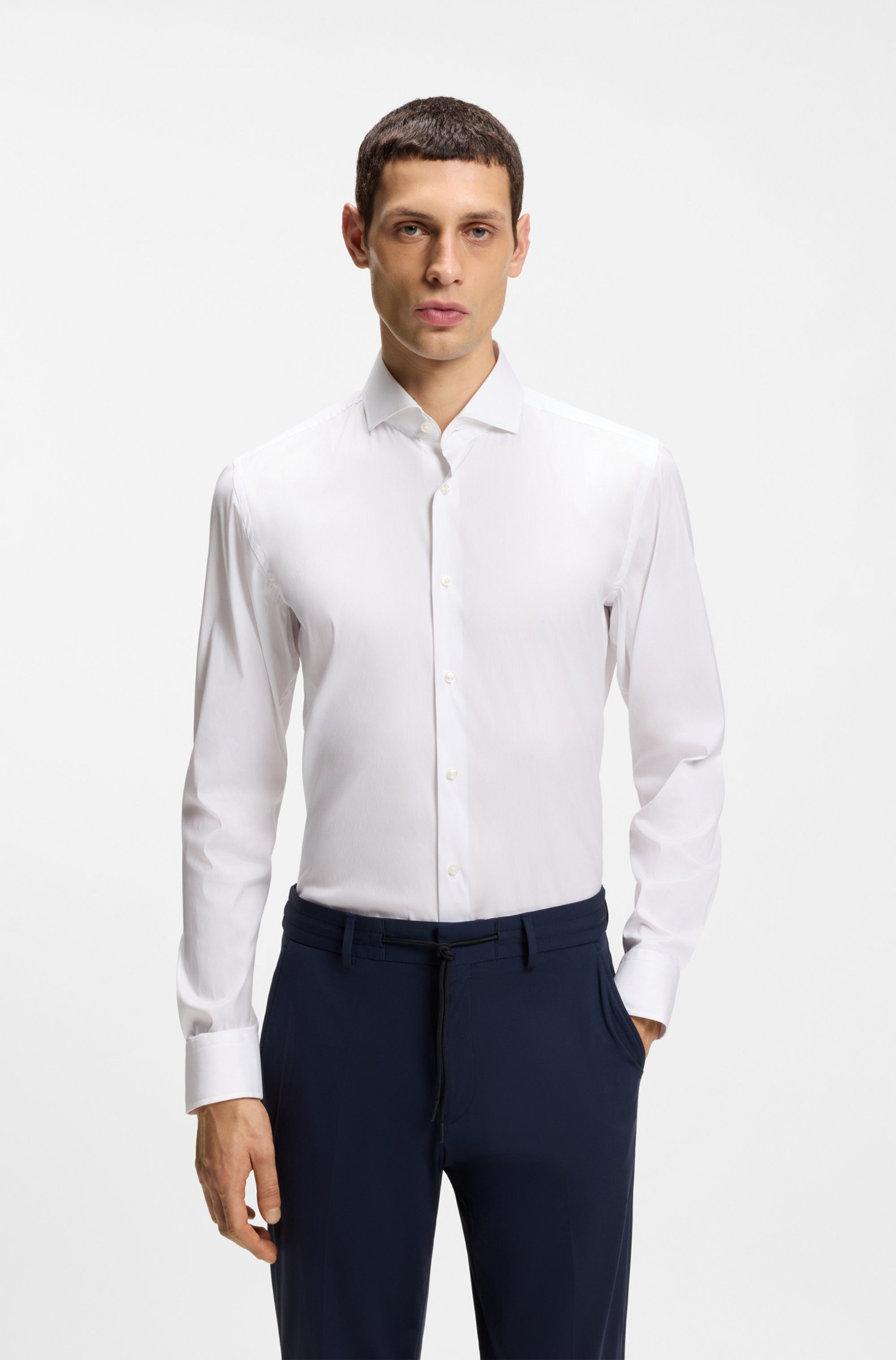 BOSS Businesshemd Slim-Fit, Stretch-Baumwollmix, bügelleicht