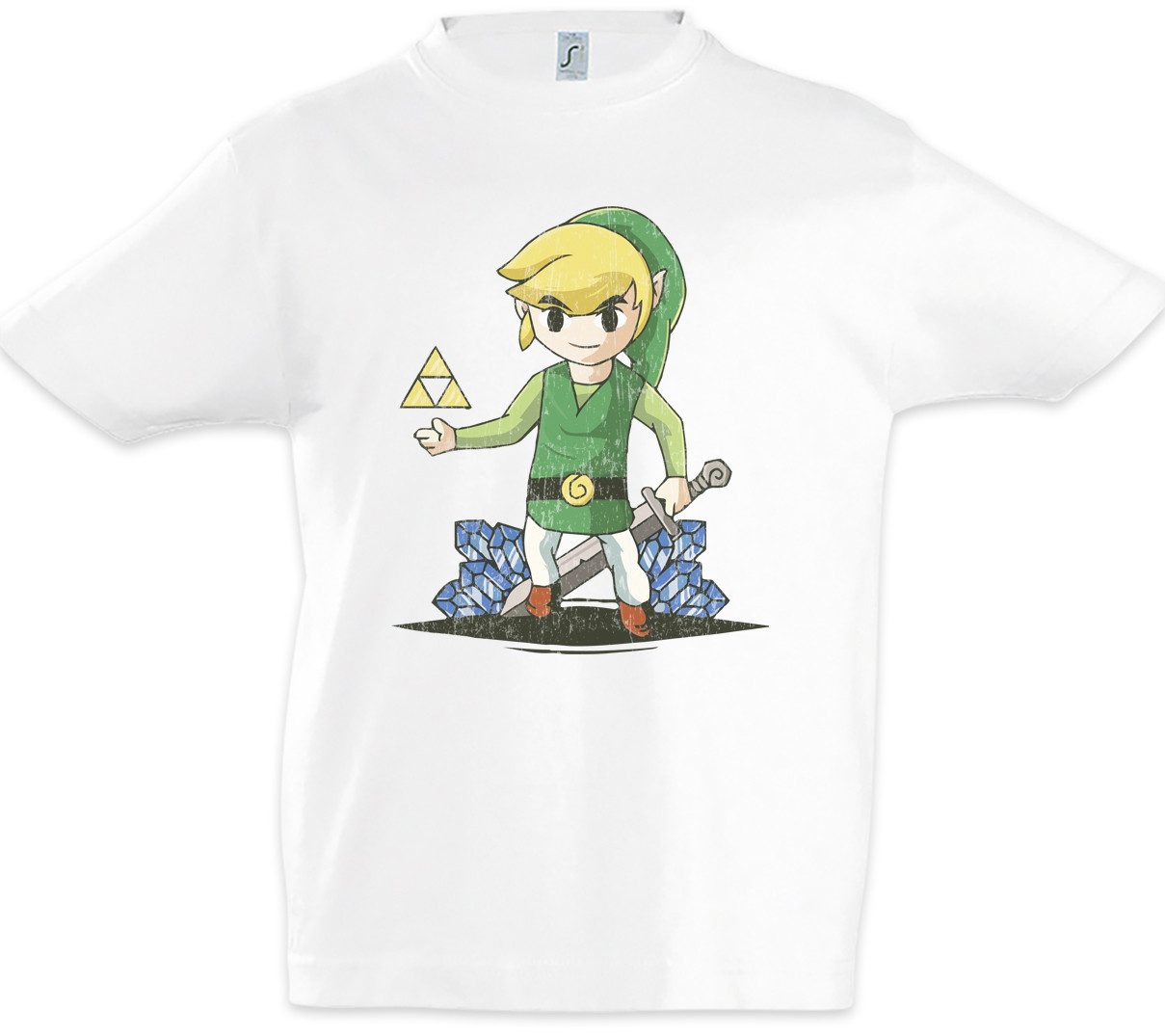Print-Shirt Link Diamonds Kinder T-Shirt Zelda Game Gamer PC Gaming Triforce