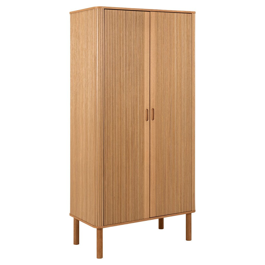ebuy24 Kleiderschrank Langley Kleiderschrank 2 Türen 1 Regal Natur.