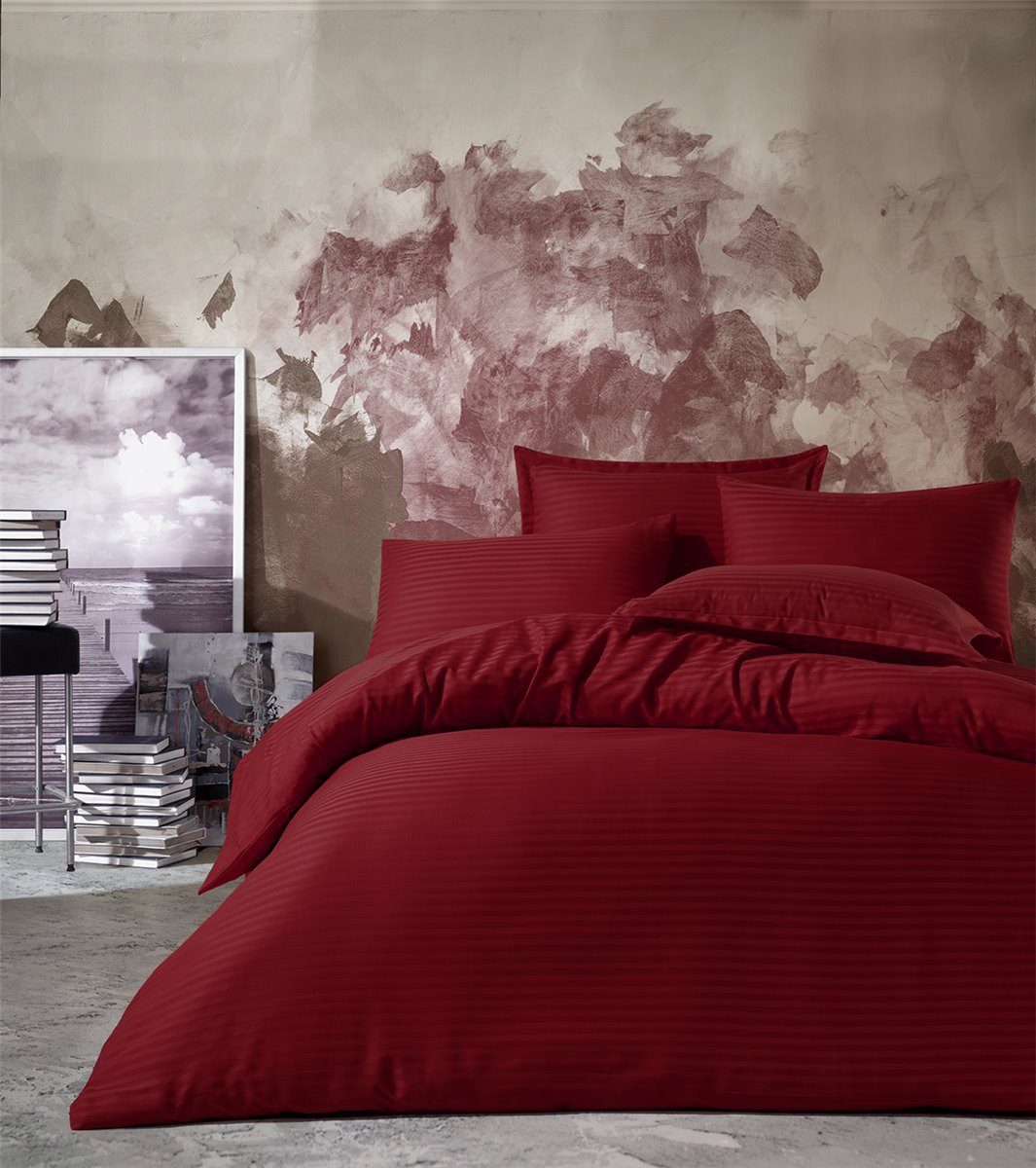 ROLFNERS Bettwäsche YS Bordo Bettgarnitur Bettbezug Baumwolle, Baumwolle, Premium Baumwolle, Pflegeleicht, Allergikergeeignet