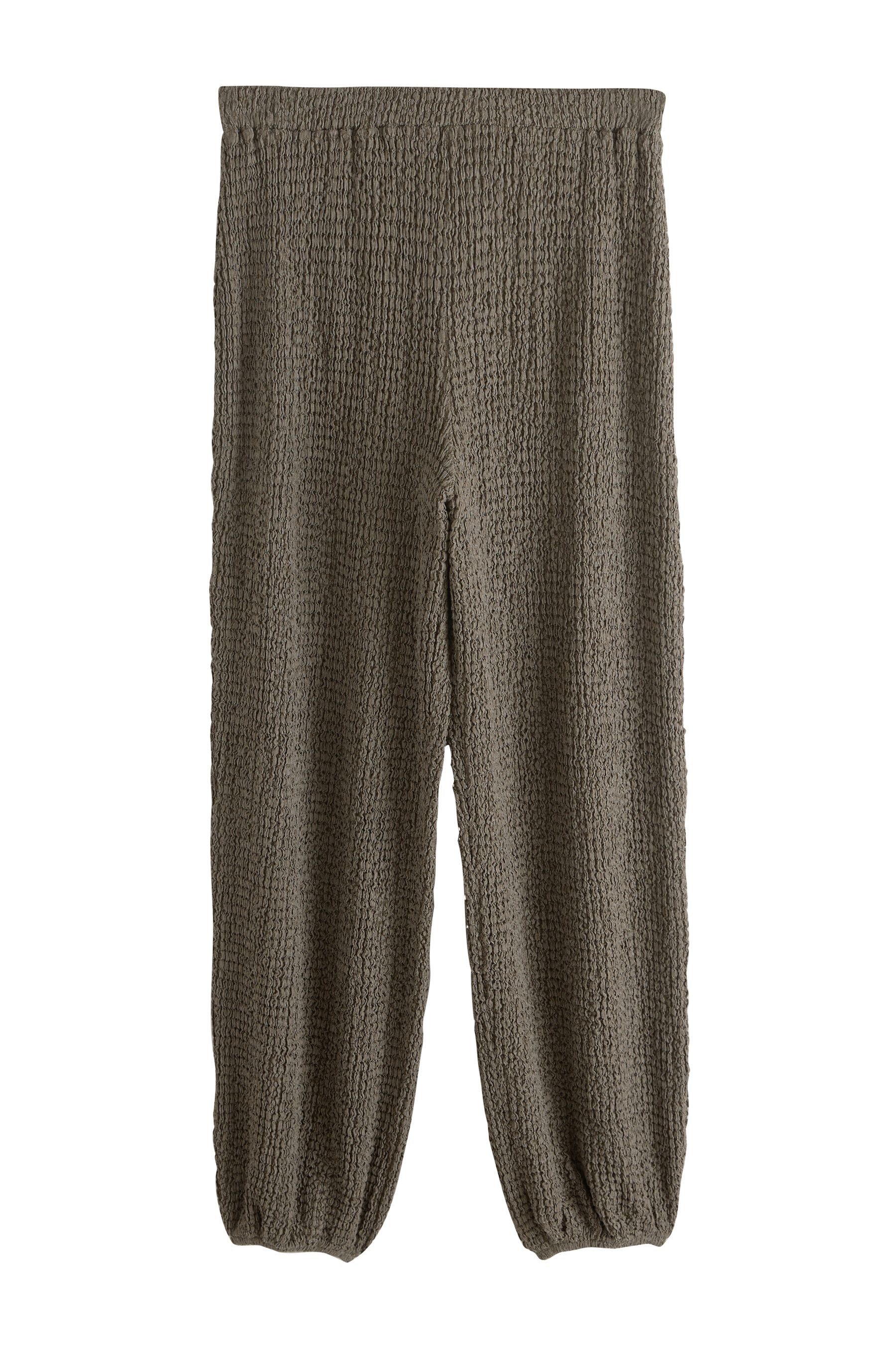 Jerseyhose Strukturierte Hose mit Barrel-Bein