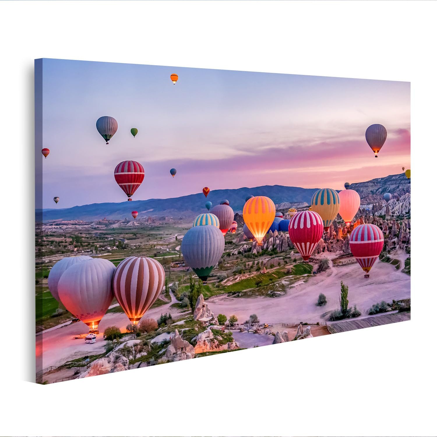 islandburner Leinwandbild Bunte Heißluftballons Goreme National Park Kappadokien Türkei
