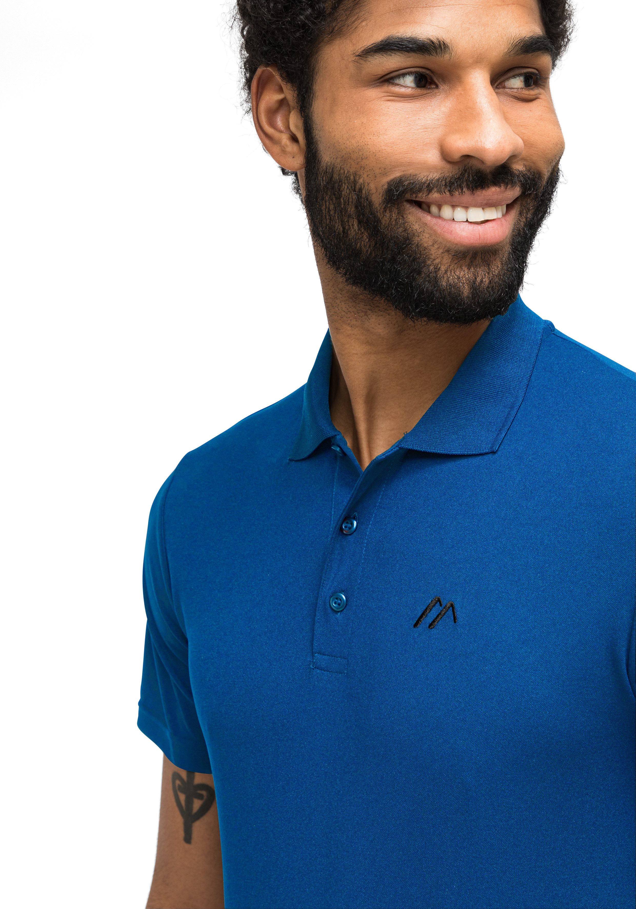 Maier Sports Poloshirt Ulrich Herren Polo kurzarm, leichtes Shirt, Funktionsshirt mit Kragen Reg Fit