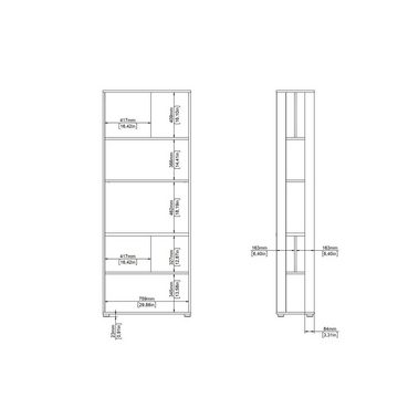 Home affaire Regal Sign Ablageregal, Aktenregal, Standregal, Wandregal, Raumtrenner, offen ohne Rückwand, 4 Einlegeböden, Höhe 200 cm Breite 80 cm