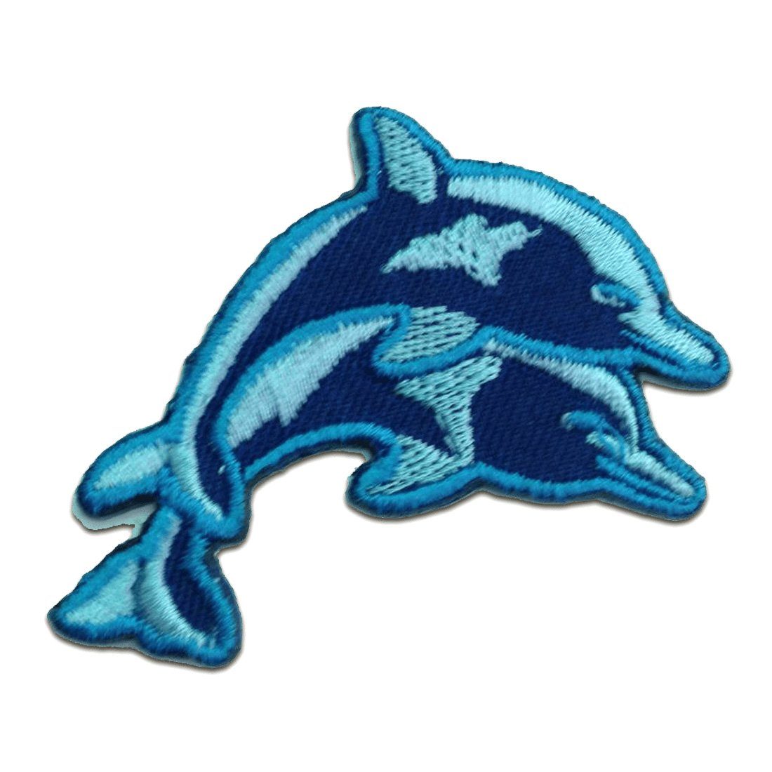 Catch the Patch Aufnäher Bügelbild, Aufbügler, Applikationen, Patches, Flicken, zum aufbügeln, Polyester, Baby Delfin - Größe: 6.9 x 4.1 cm