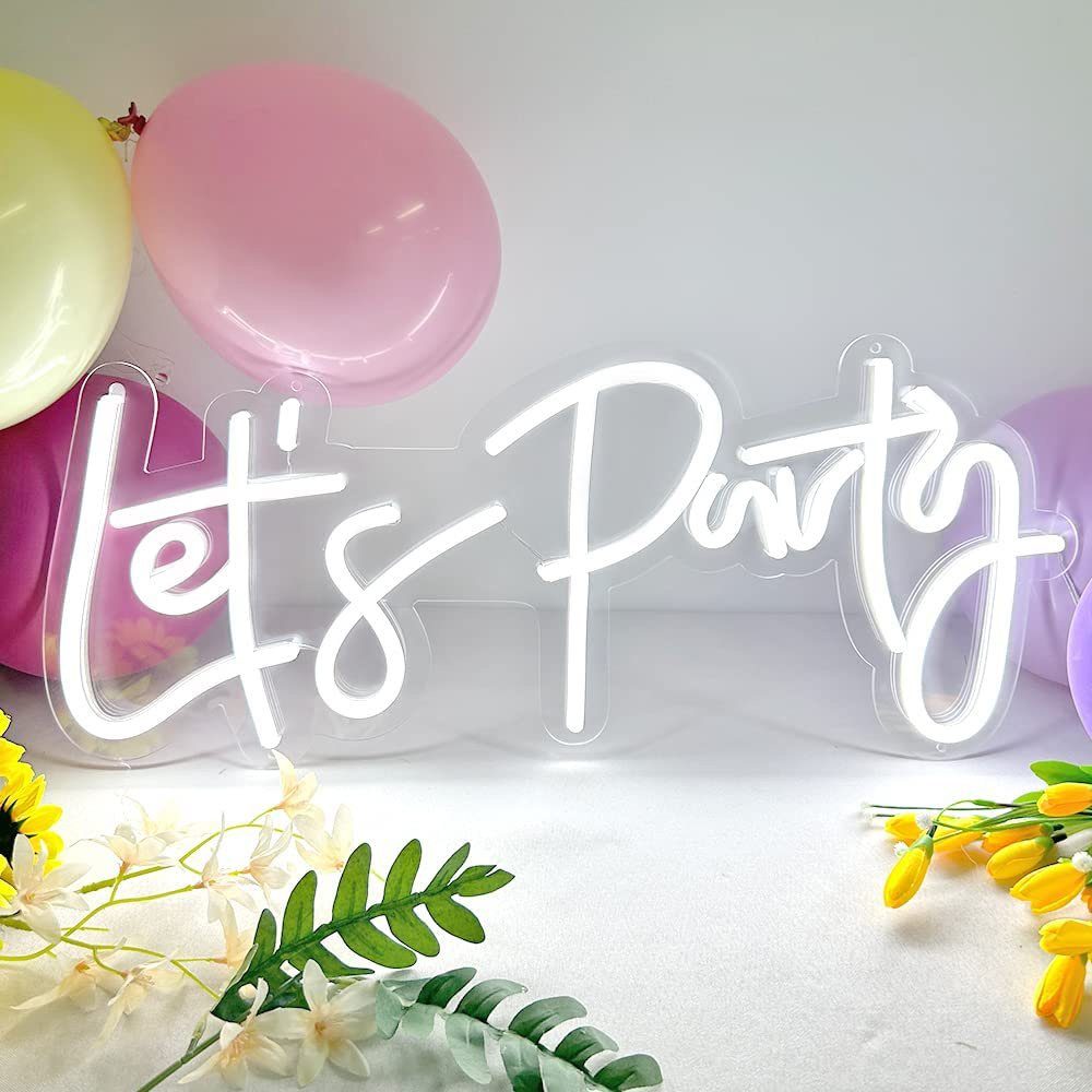 Dekolicht Let's für mit Schlafzimmer Weiß Hochzeit, LED Party Geburtstag Party, Neonlicht, Schalter, USB, Wanddeko Rosnek