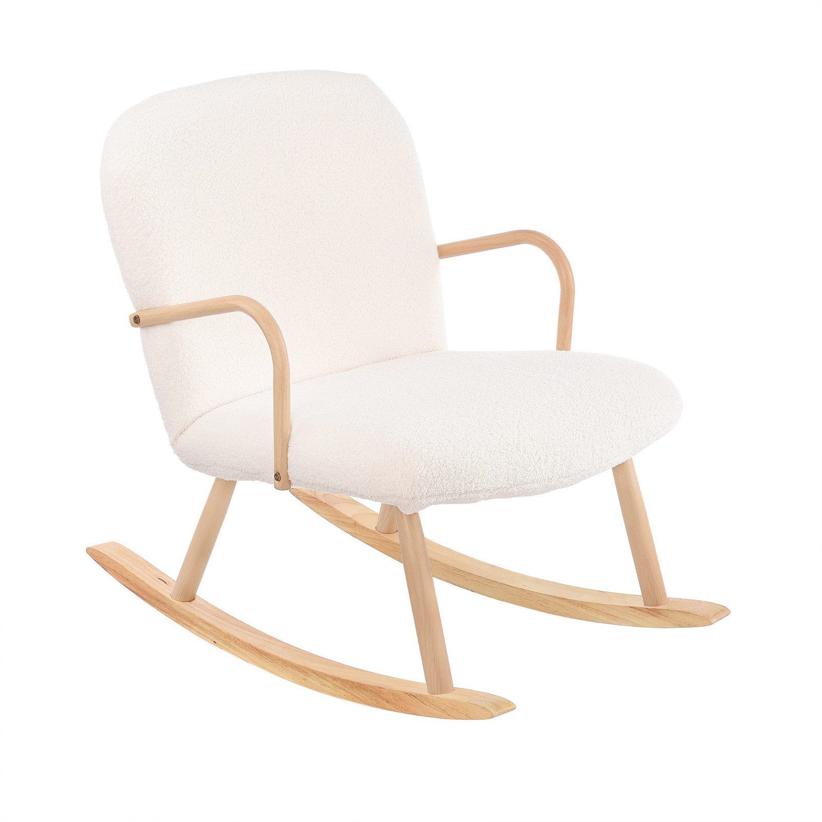 FUROKOY Schaukelstuhl Beige Stillsessel Relaxsessel Schaukelsessel günstig online kaufen