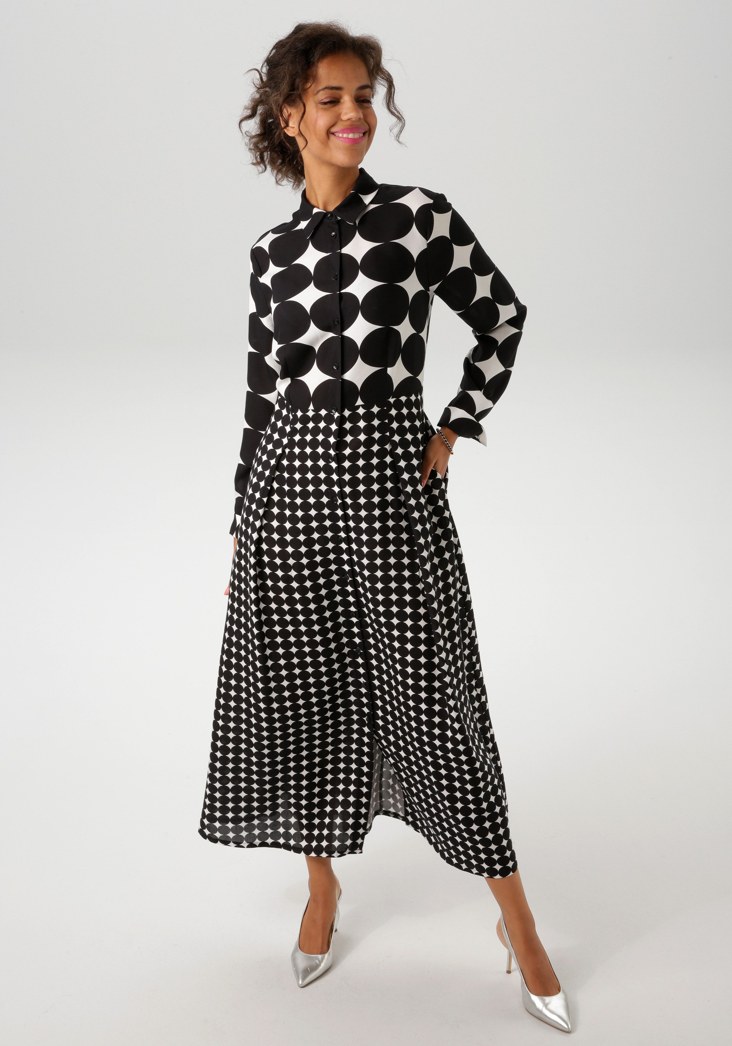 Aniston CASUAL Maxikleid im Mustermix aus günstig online kaufen
