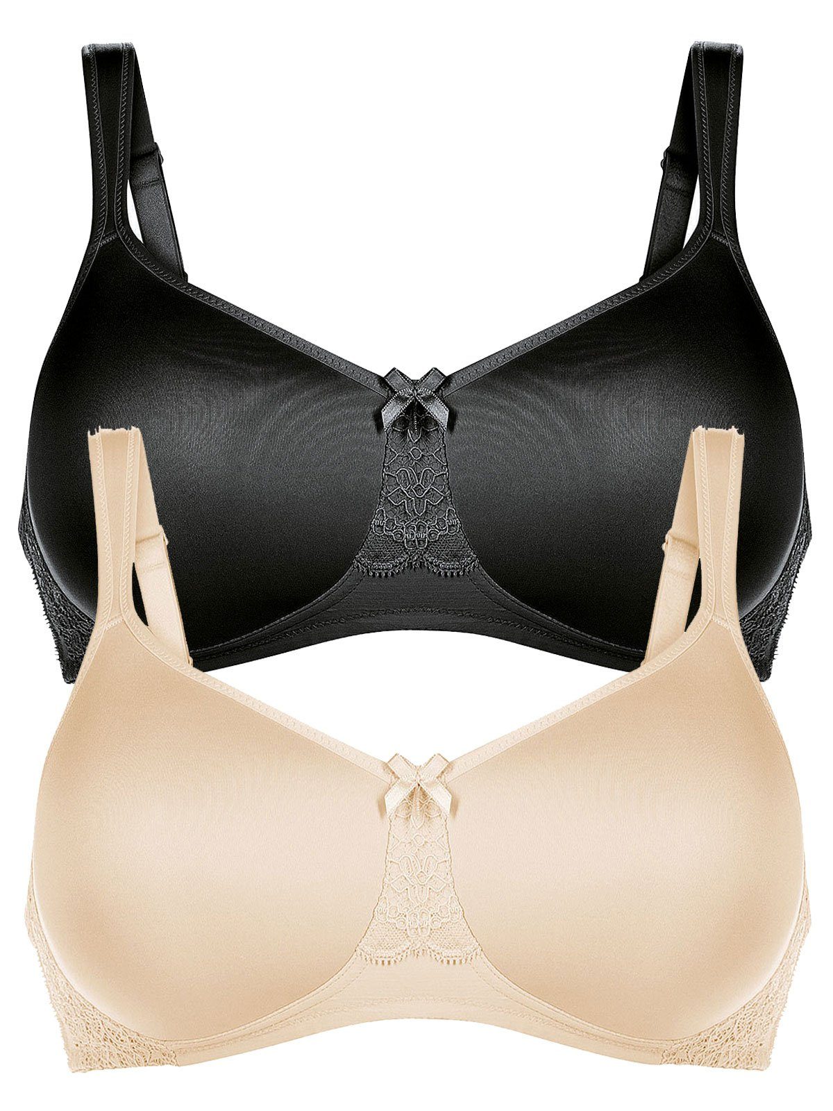 Set: Schalen-BH 2er Pack Komfort BH mit Schale Havanna