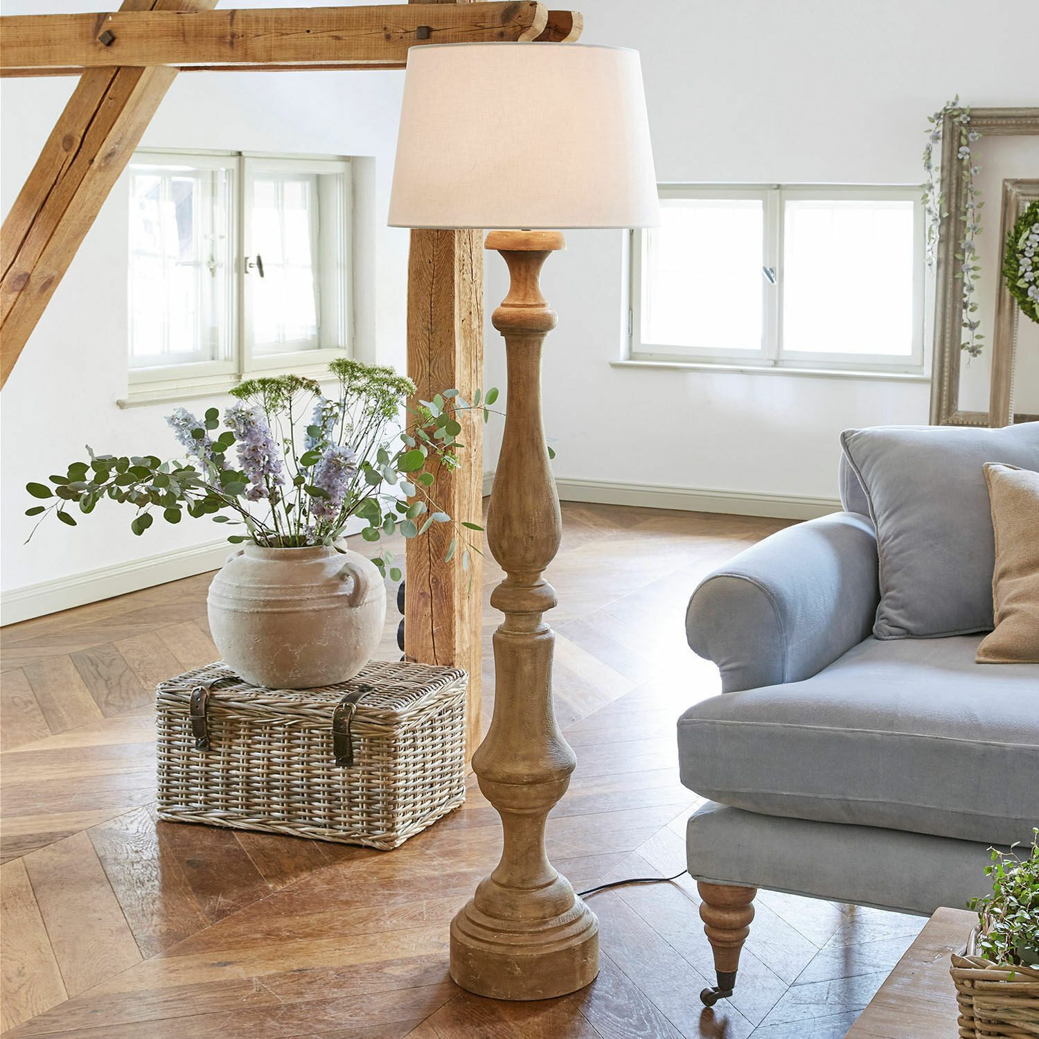 Mirabeau Stehlampe Stehlampe Etienne braun/weiß