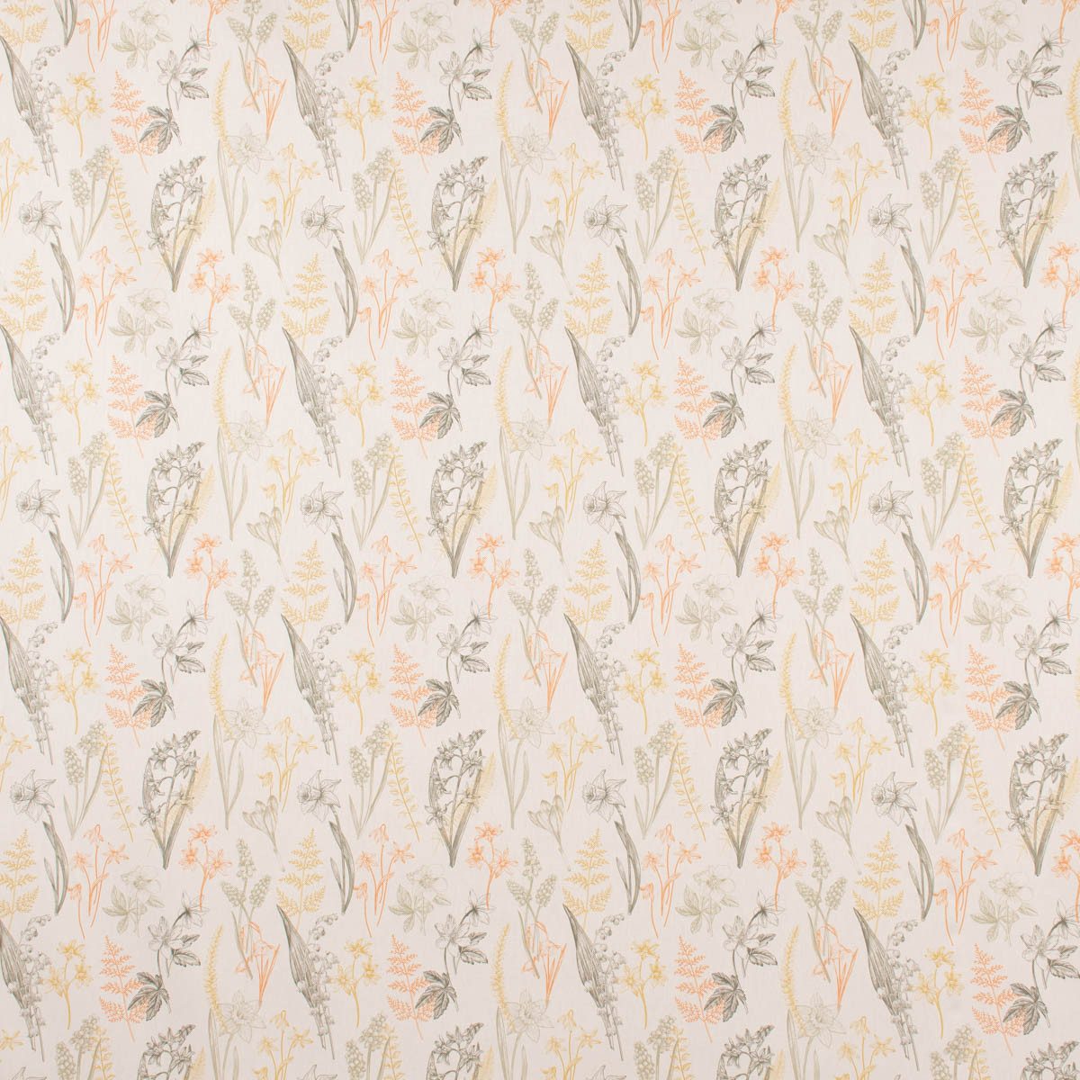 SCHÖNER LEBEN. Tischdecke SCHÖNER LEBEN. Tischdecke Gräser Blumen wollweiß orange gelb, handmade