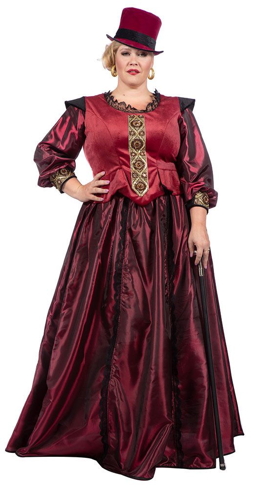Karneval-Klamotten Kostüm Plus Size Mittelalter Königin Burgfrau Damen rot, Burgfräulein rot Edelfrau Viktorianisches Frauenkostüm große Größen