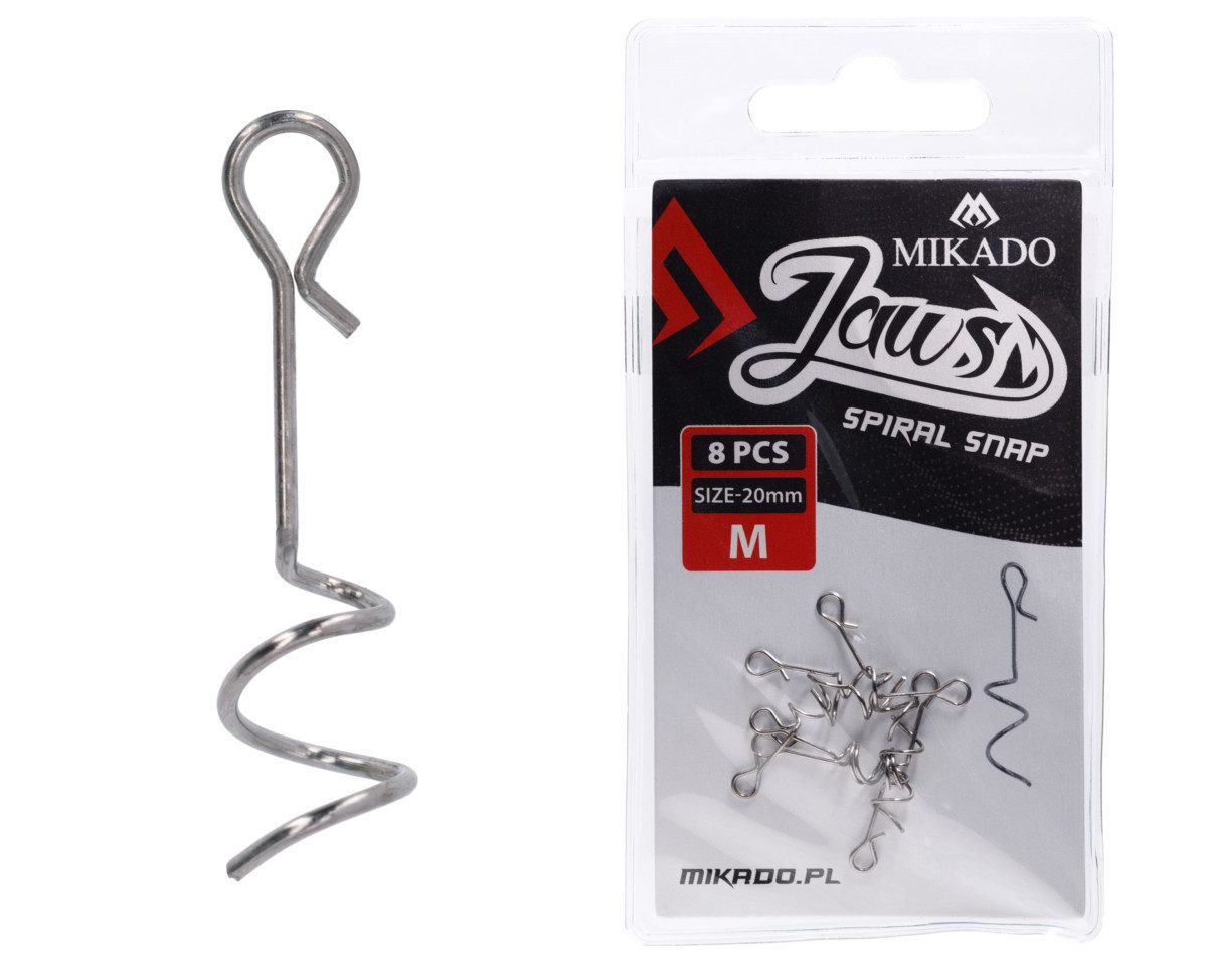 Kunstköder 8 Jaws Spiral Snap Drehspiralen 10 15 20mm mit Clip Köder Gummifisch