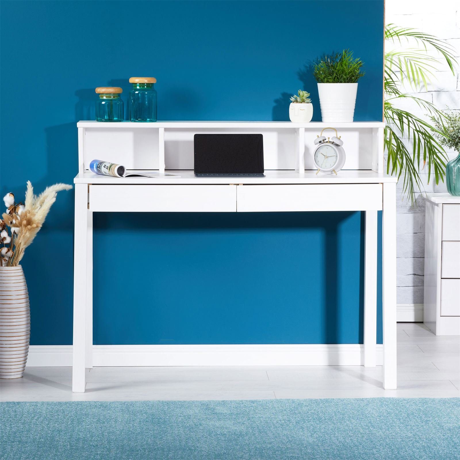 IDIMEX Schreibtisch LENNOX, Bürotisch mit Schubladen und Nische aus Kiefer günstig online kaufen