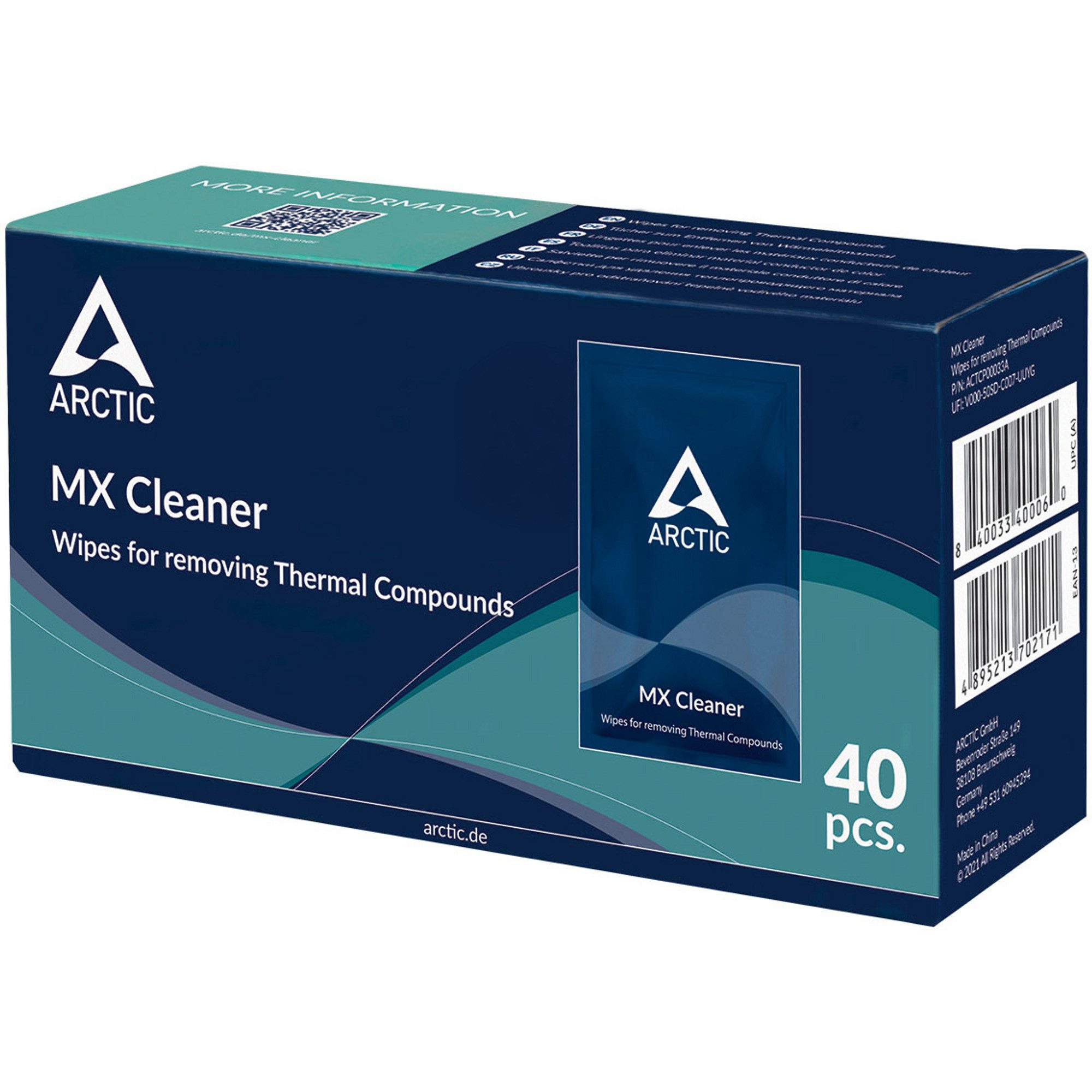 Arctic Wärmeleitpaste ARCTIC MX Cleaner, Reinigungstücher, (40 Stück)