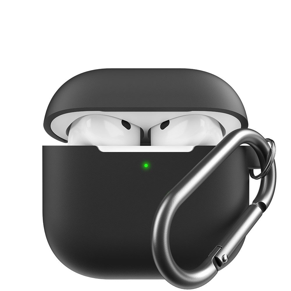 KeyBudz Kopfhörer-Schutzhülle Elevate AirPods 4 Case Silikon Kompatibel mit AirPods 4. Generation, Qi-zertifiziertes kabelloses Laden, nicht MagSafe-kompatibel