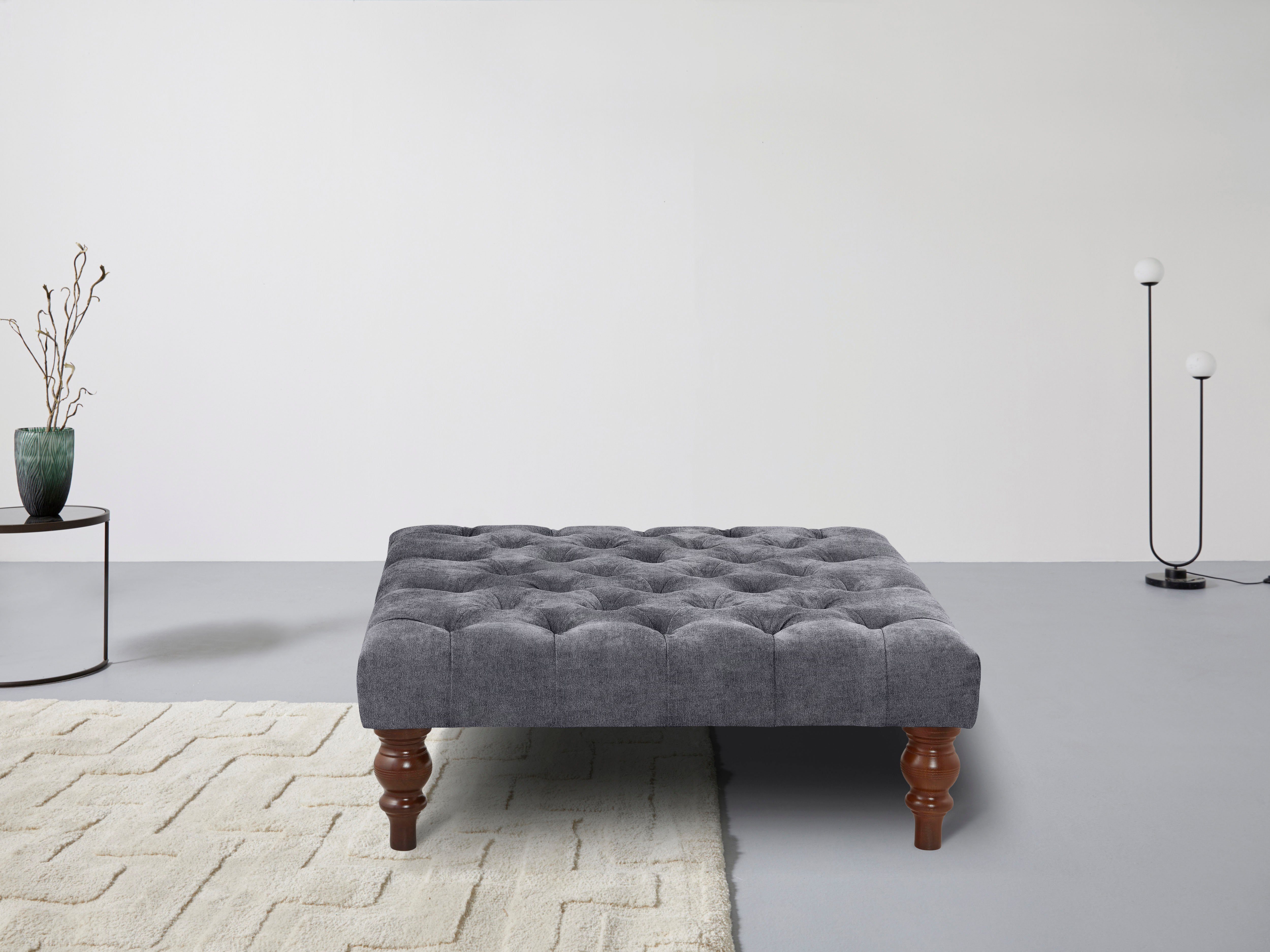 Home affaire Polsterhocker "Chesterfield", mit Knopfheftung, auch in Leder günstig online kaufen