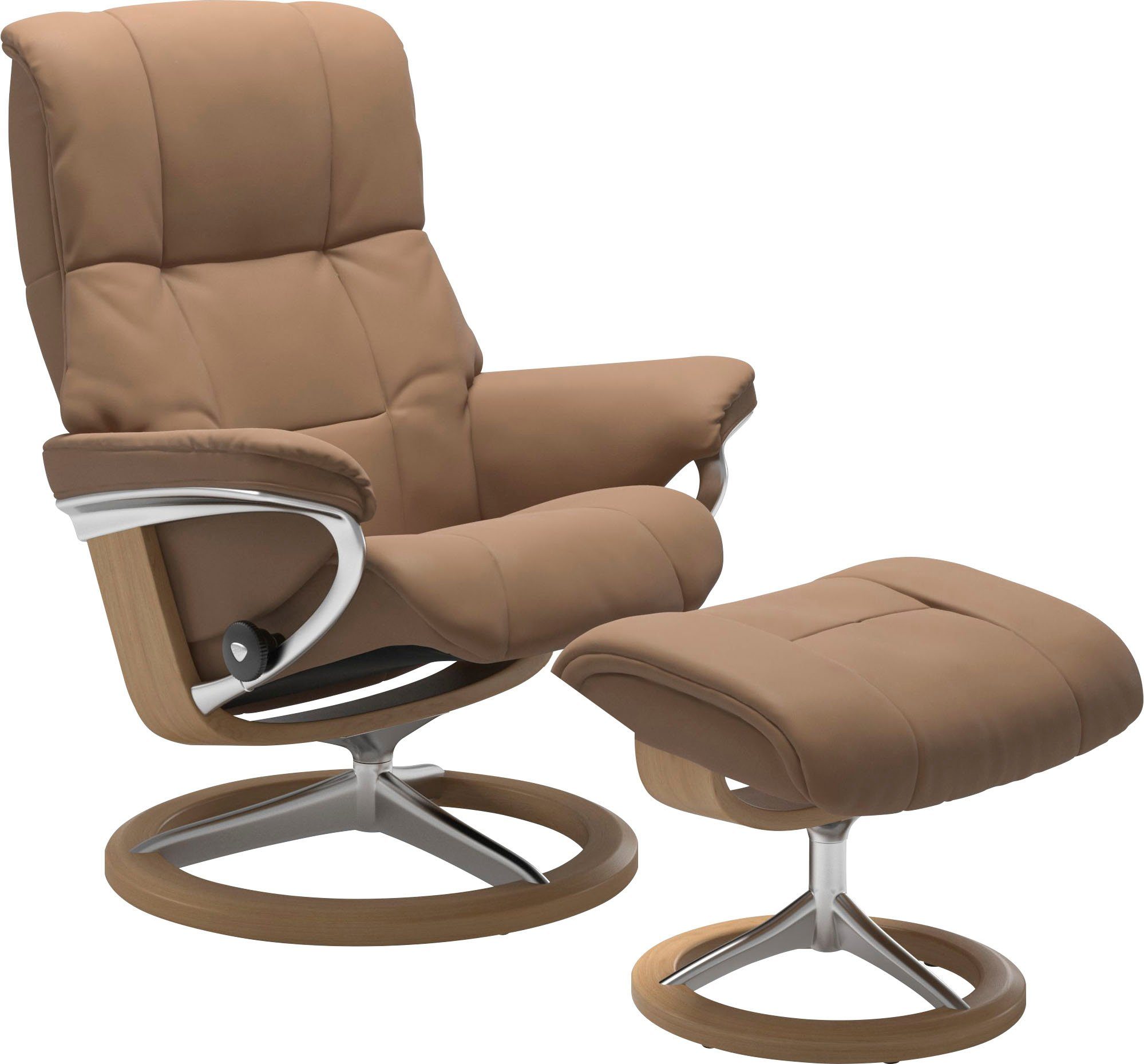 Stressless® Relaxsessel Mayfair (Set, Relaxsessel mit Hocker), mit Hocker, mit Signature Base, Größe S, M & L, Gestell Eiche