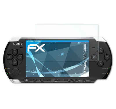 atFoliX Schutzfolie Displayschutz für Sony PSP-3000, (3 Folien), Ultraklar und hartbeschichtet