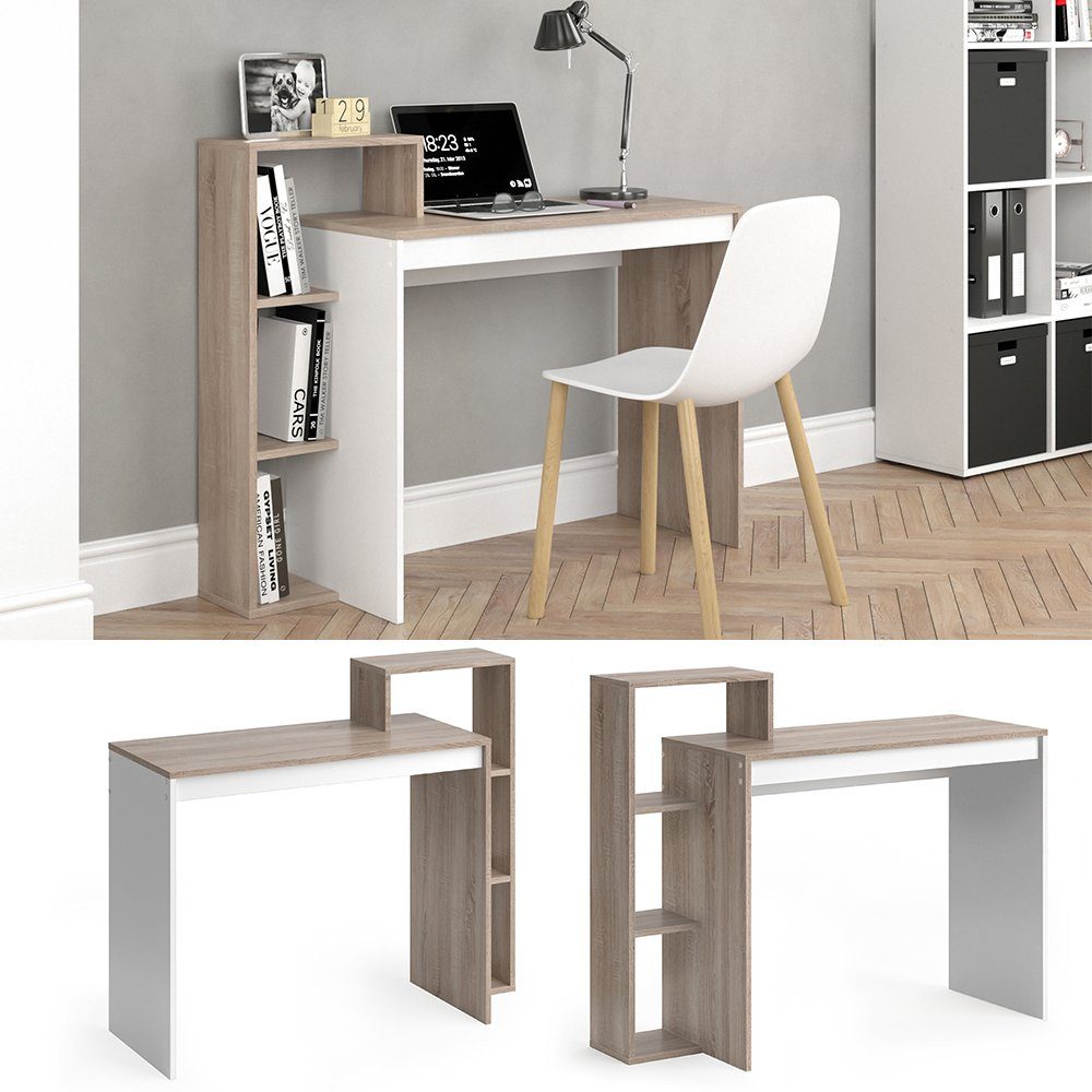 Schreibtisch Arbeitstisch Weiß LEO Vicco PC-Tisch Bürotisch Sonoma