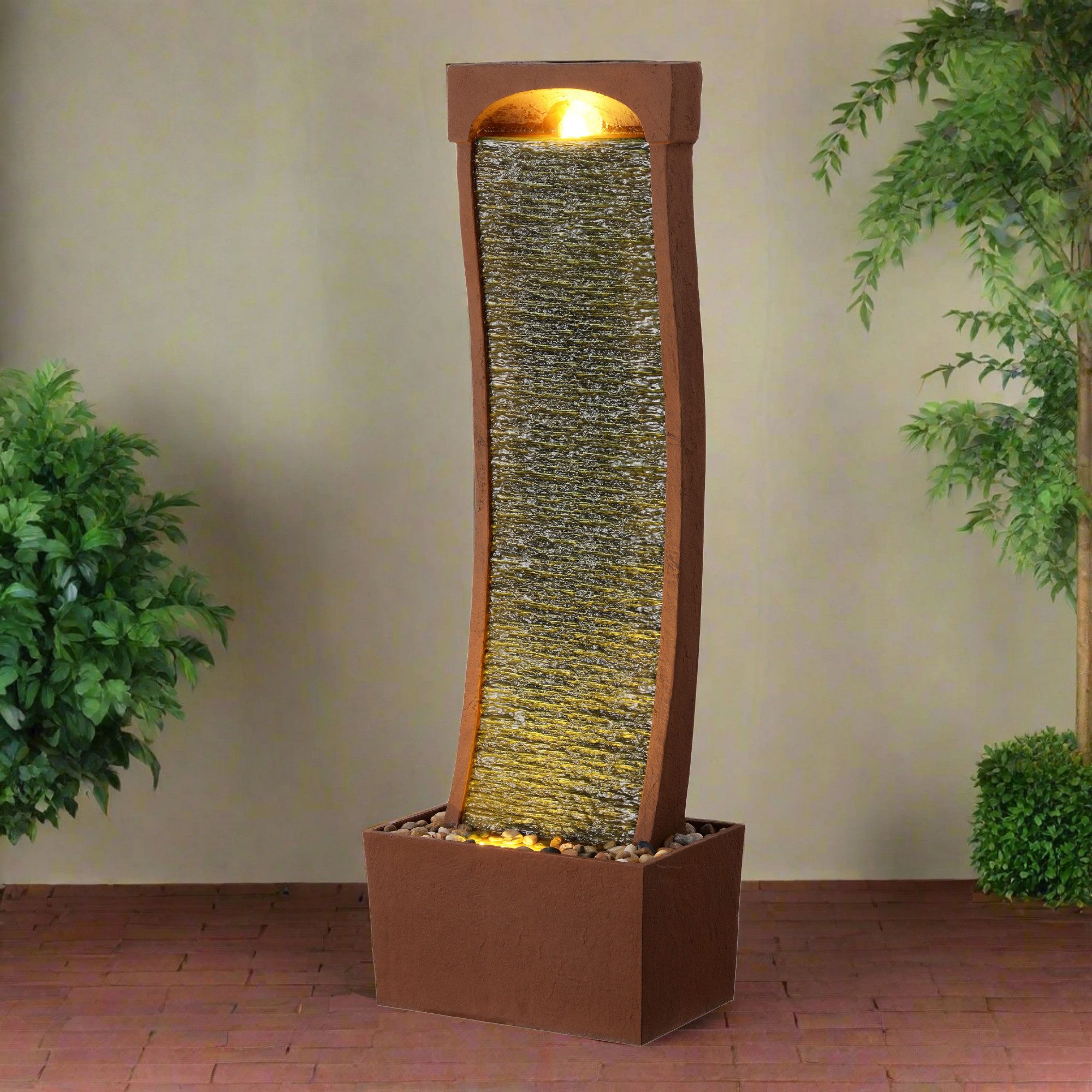 Teamson Home Gartenbrunnen mit LED rot günstig online kaufen