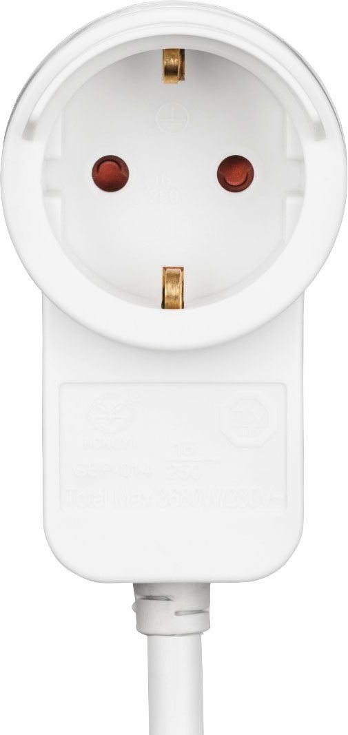 Hama Verlängerungskabel, Typ F (Schuko), Typ F (Schuko) (300 cm), Schutzkontakt, Zusatzsteckdose, Strom-Verlängerungskabel