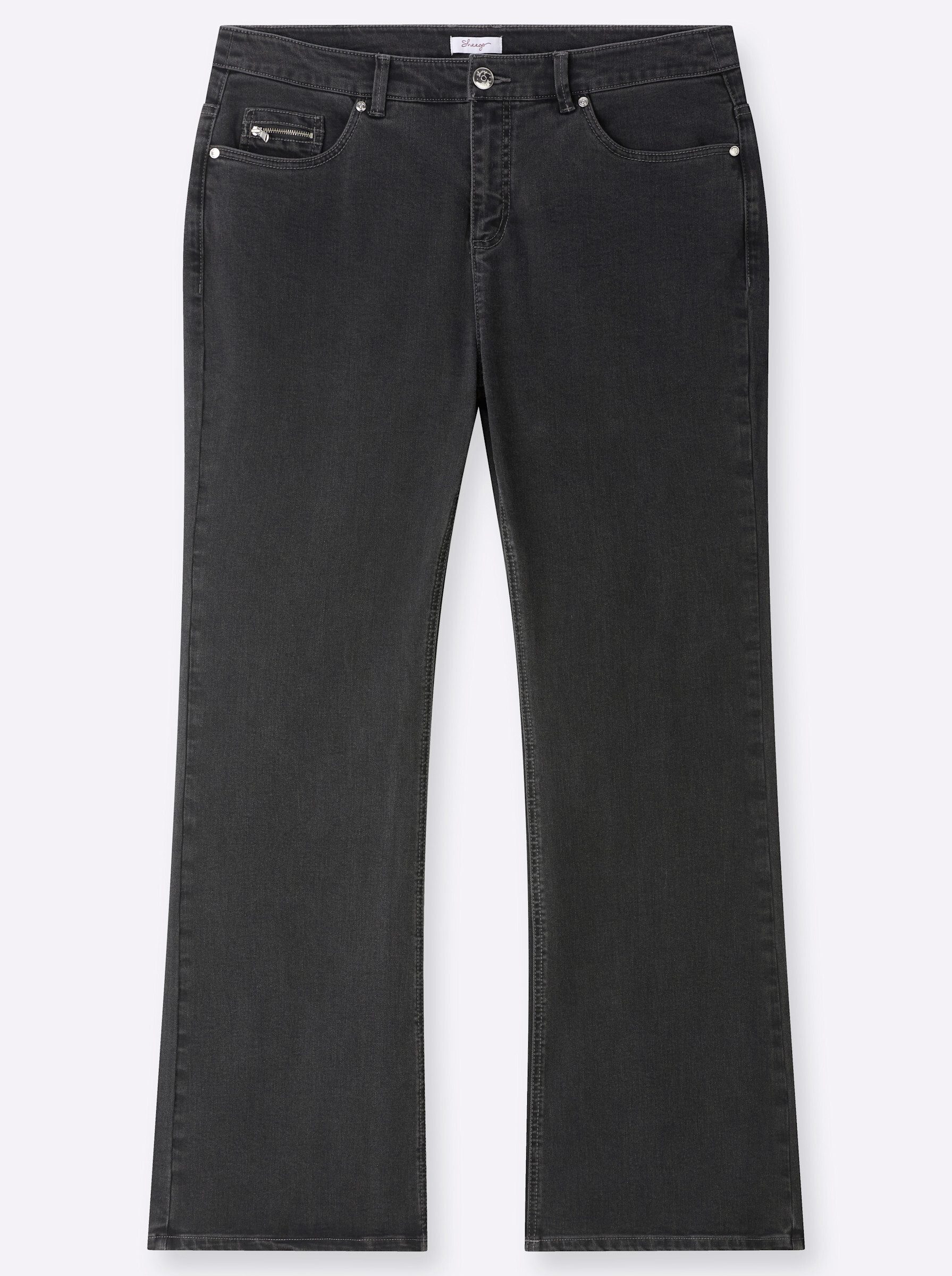 Sheego Bequeme Jeans Bootcut-Jeans normal – Bild 3 von 5
