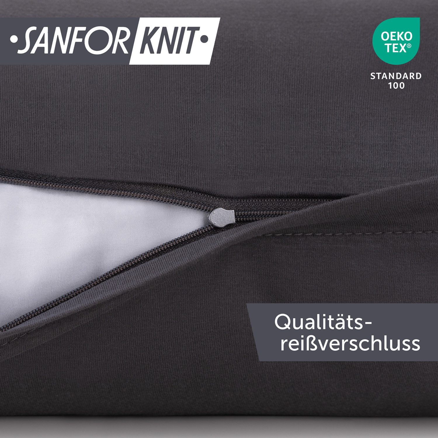 Blumtal Kissenbezug Premium Jersey 2er Set, Oeko-Tex Zertifiziert, (2 Stück), 100% Baumwolle