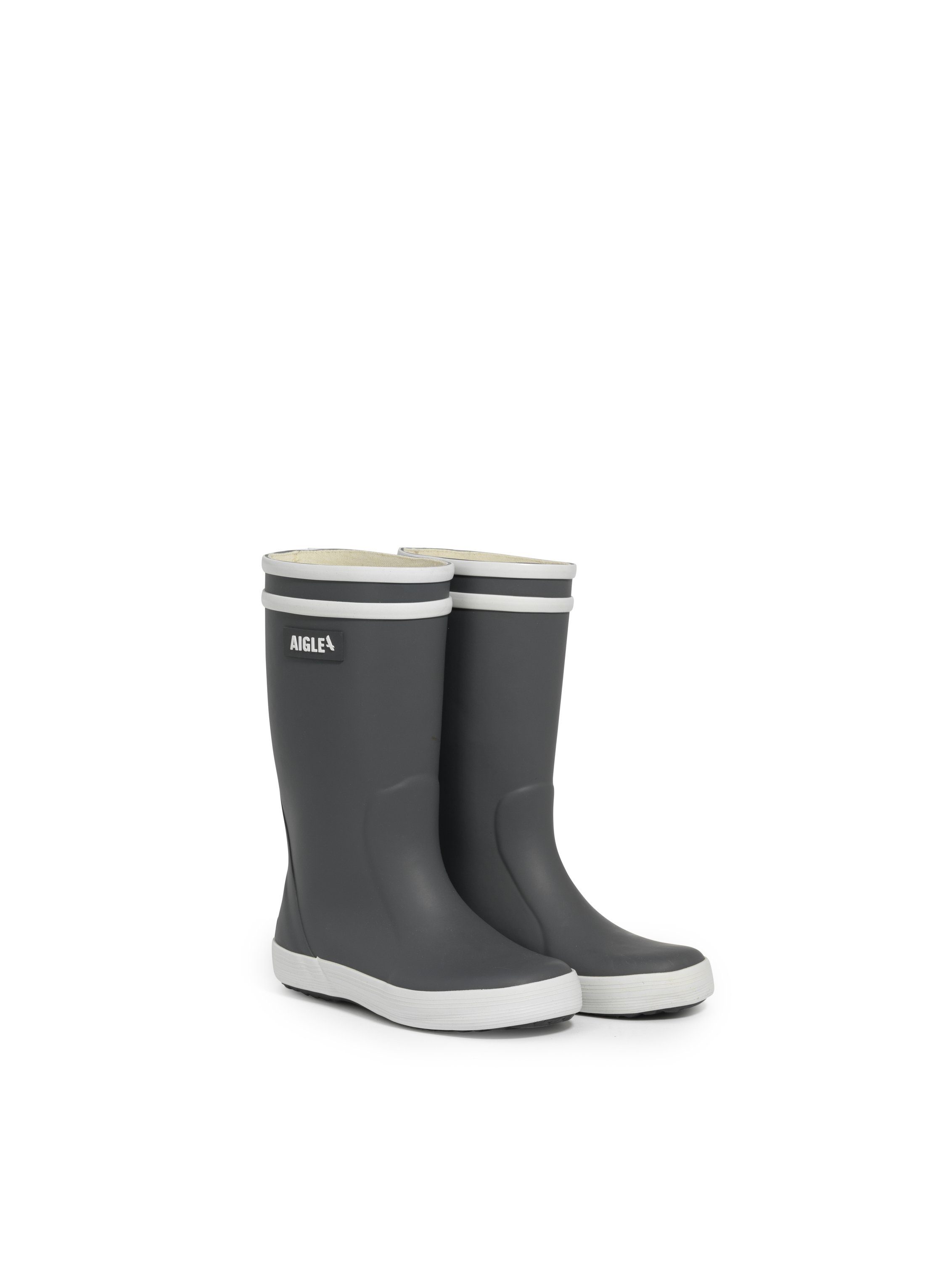 Aigle Regenstiefel Lolly-Pop 2 grau/weiß Gummistiefel günstig online kaufen