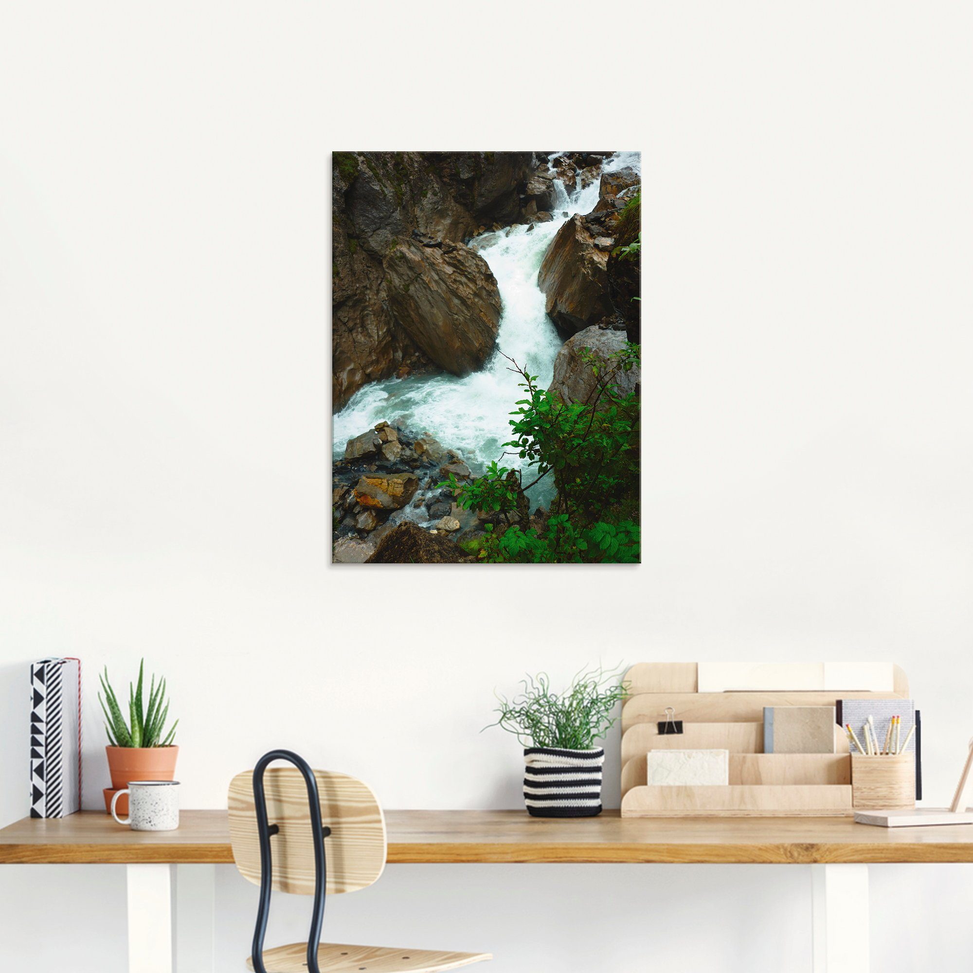 Artland Glasbild »Wasserfall bei Kandersteg«, Gewässer (1 Stück)-kaufen