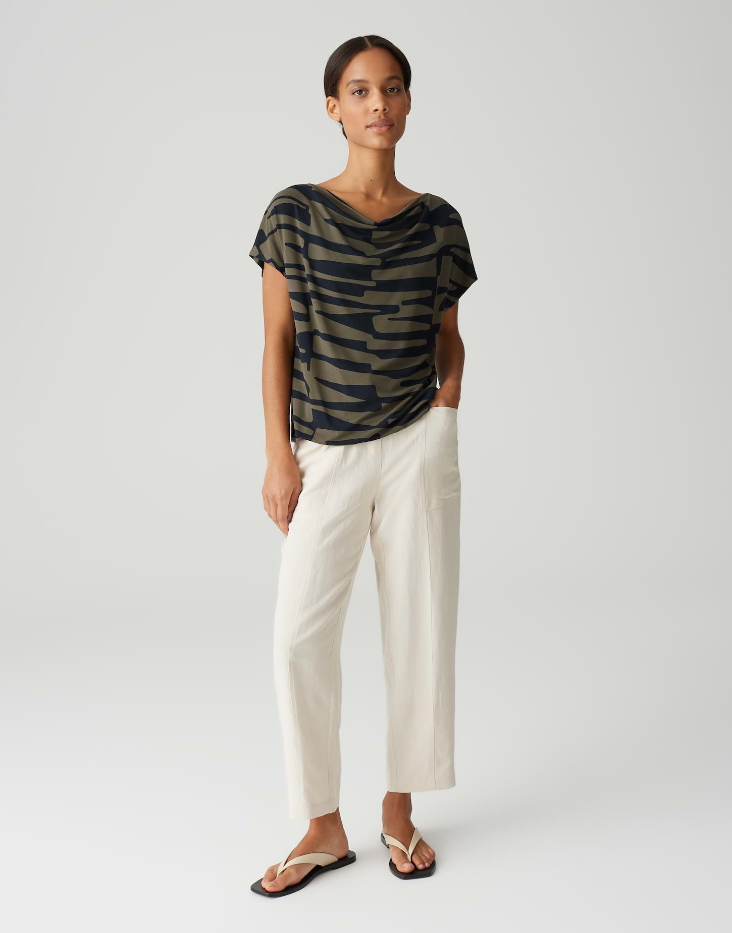 OPUS Print-Shirt SAPAYA aus fließender Viskose