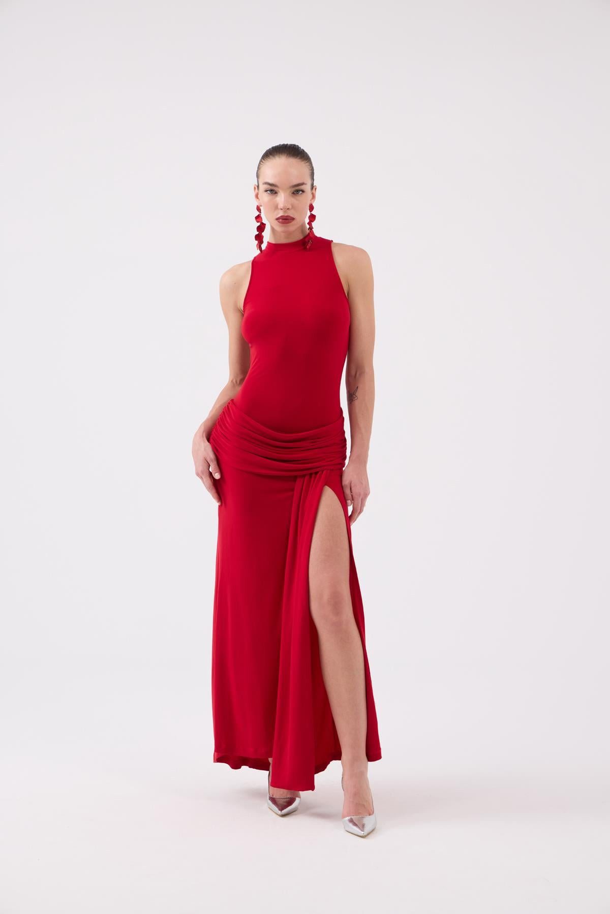 HOLLY LOLLY Midikleid Emilia Kleid mit Rückenausschnitt