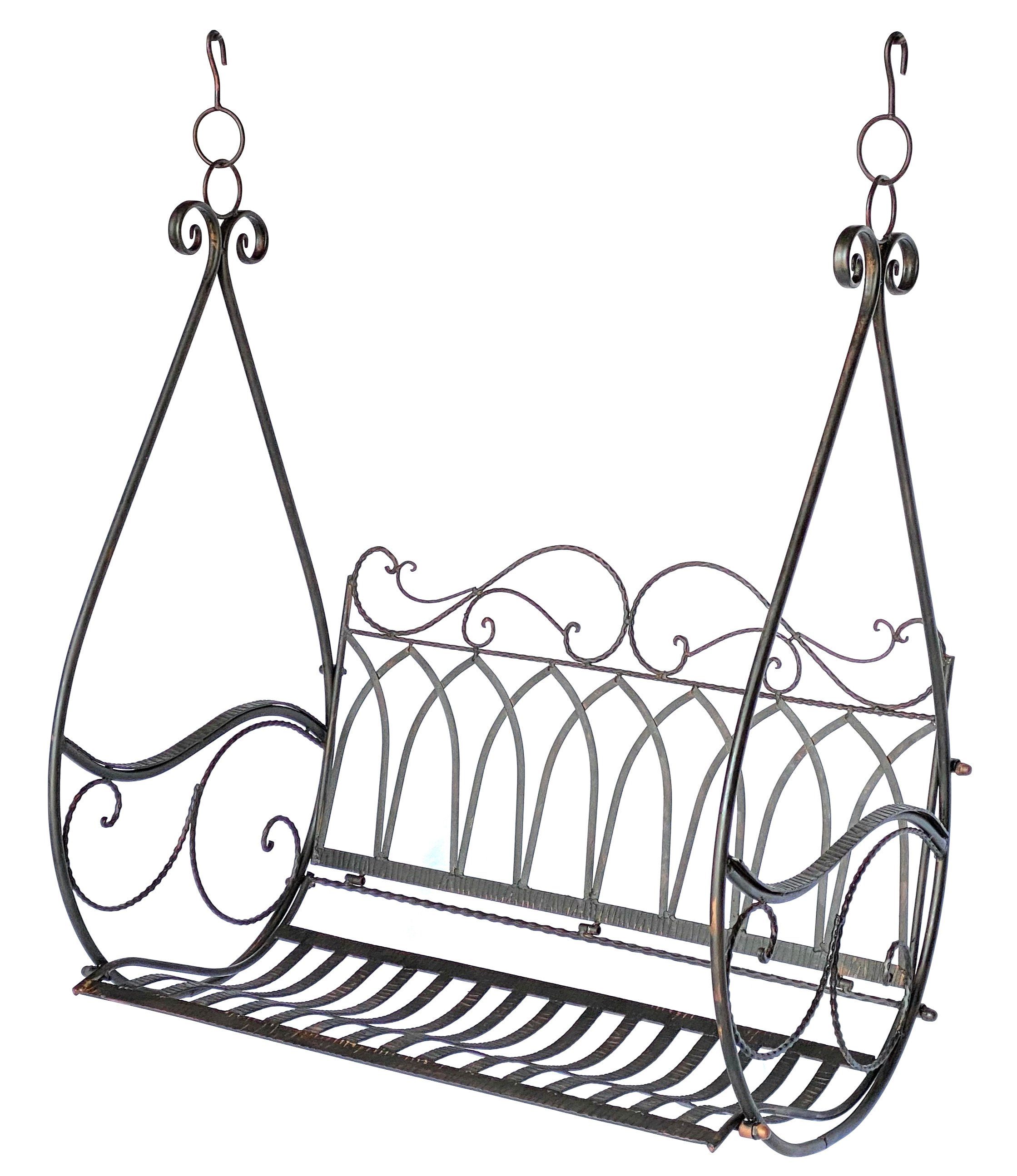 DanDiBo Gartenbank Hängebank Schaukel Metall Braun günstig online kaufen