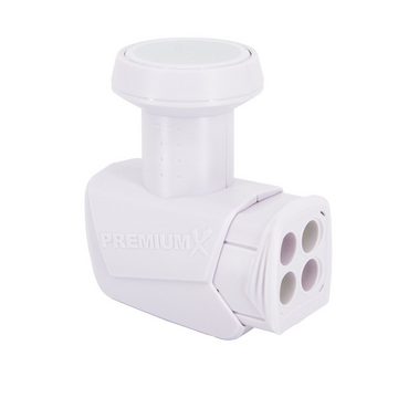 PremiumX LNB Quad 4 Teilnehmer + Universal Adapter für Fuba Hirschmann Antennen Universal-Quad-LNB