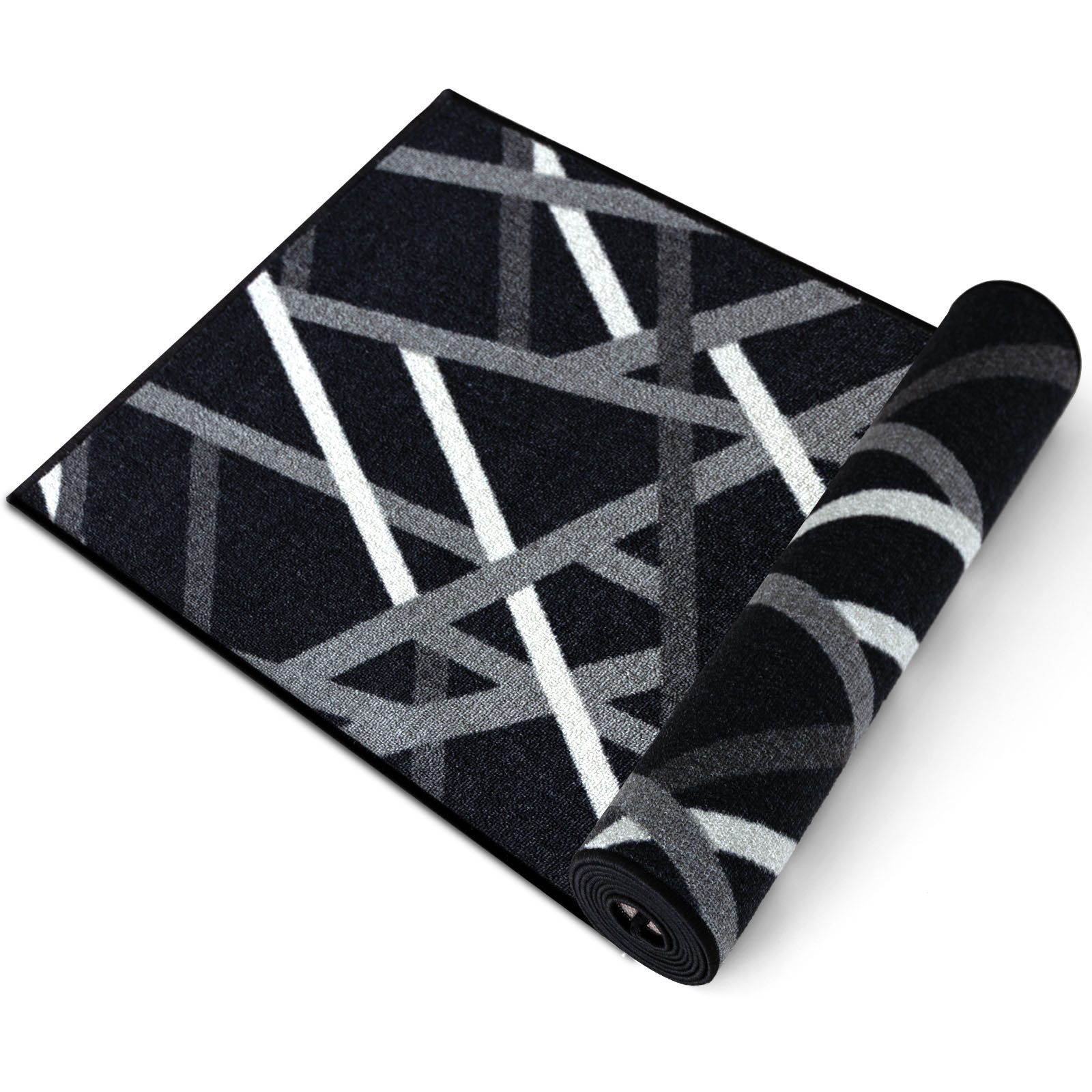 Kubus Teppich Läufer Emden in Anthrazit, rutschhemmender Gel-Rückseite günstig online kaufen