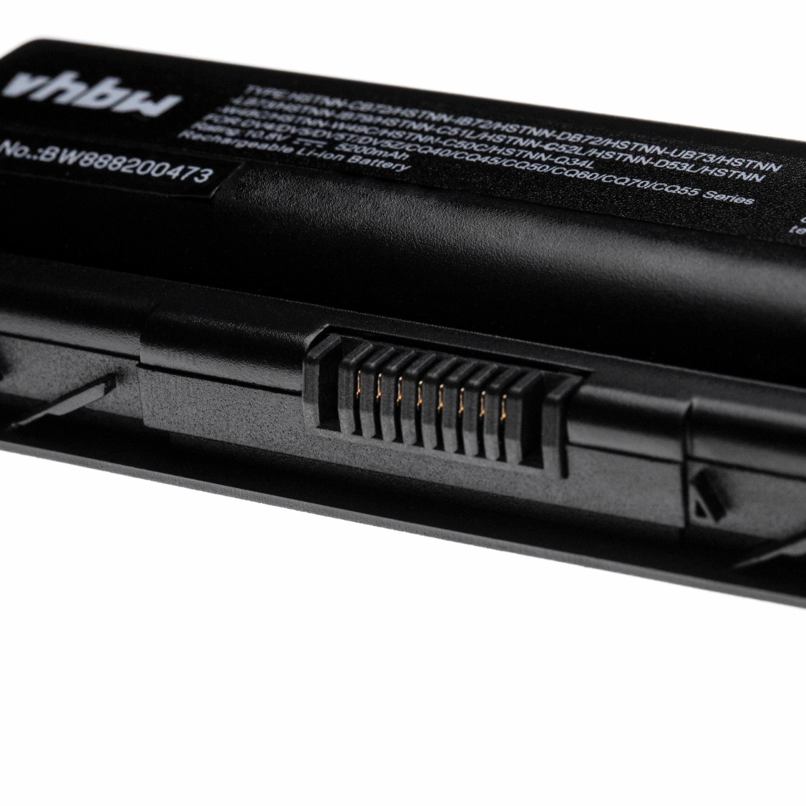 vhbw passend für Compaq Presario CQ40, CQ40-305AU, CQ40-313AX, CQ40-315AX, Laptop-Akku 5200 mAh