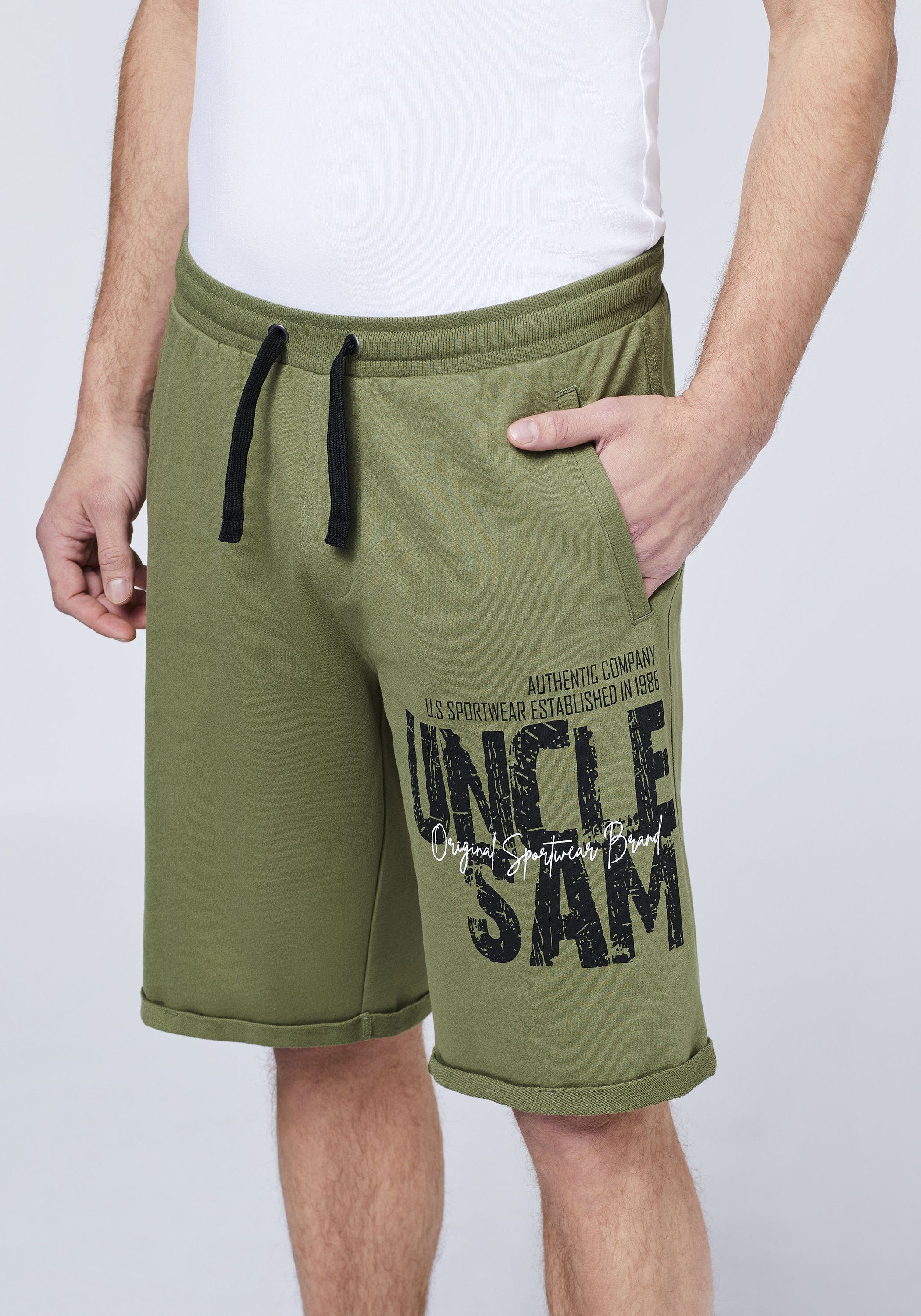 Uncle Sam Sweatshorts Sam Uncle mit Logoprint