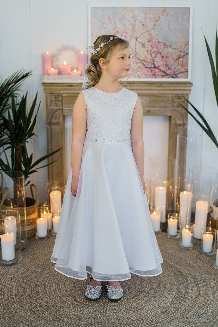 Pure White Partykleid 26044 Pure White Kommunion Kleid (Stück) klassisches Kommunionkleid