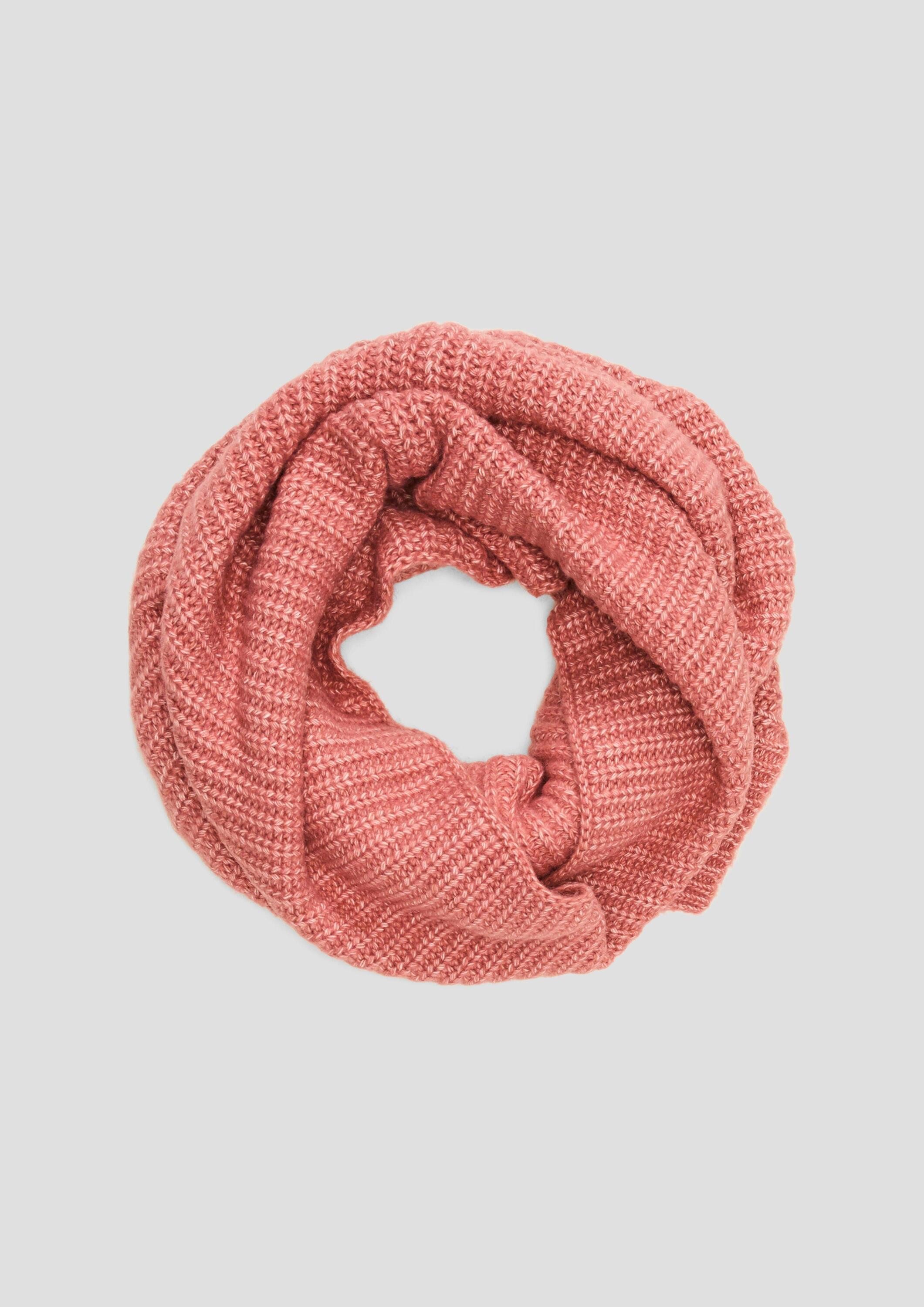 s.Oliver Loop Snood, Loop-Schal in Rippstrick mit Wolle günstig online kaufen