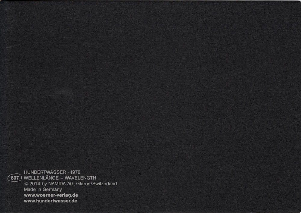 "Wellenlänge" Postkarte Kunstkarte Hundertwasser