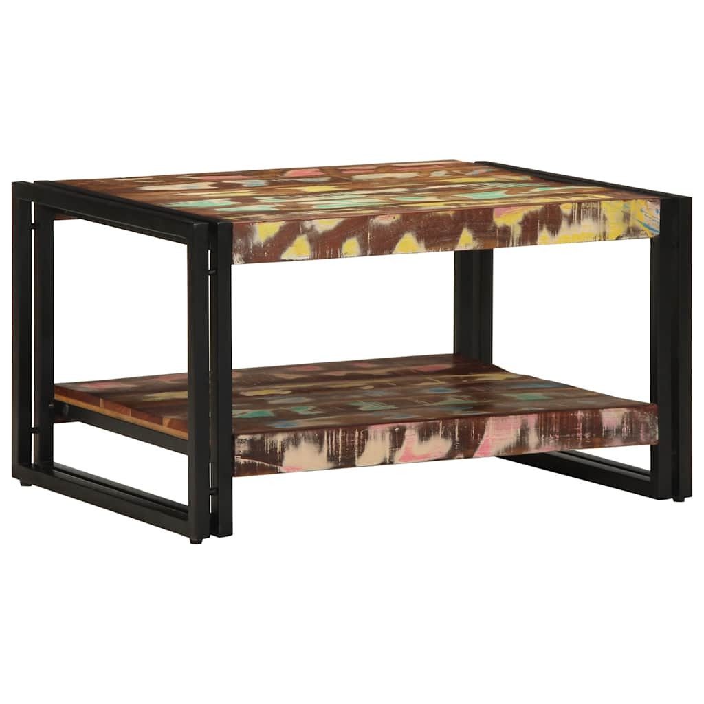 vidaXL Couchtisch Couchtisch Mehrfarbig 70x50x38 cm Altholz Massivholz (1-St)