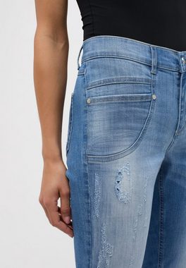 ANGELS Skinny-fit-Jeans Destroyed Jeans Skinny Pocket mit Reißverschluss
