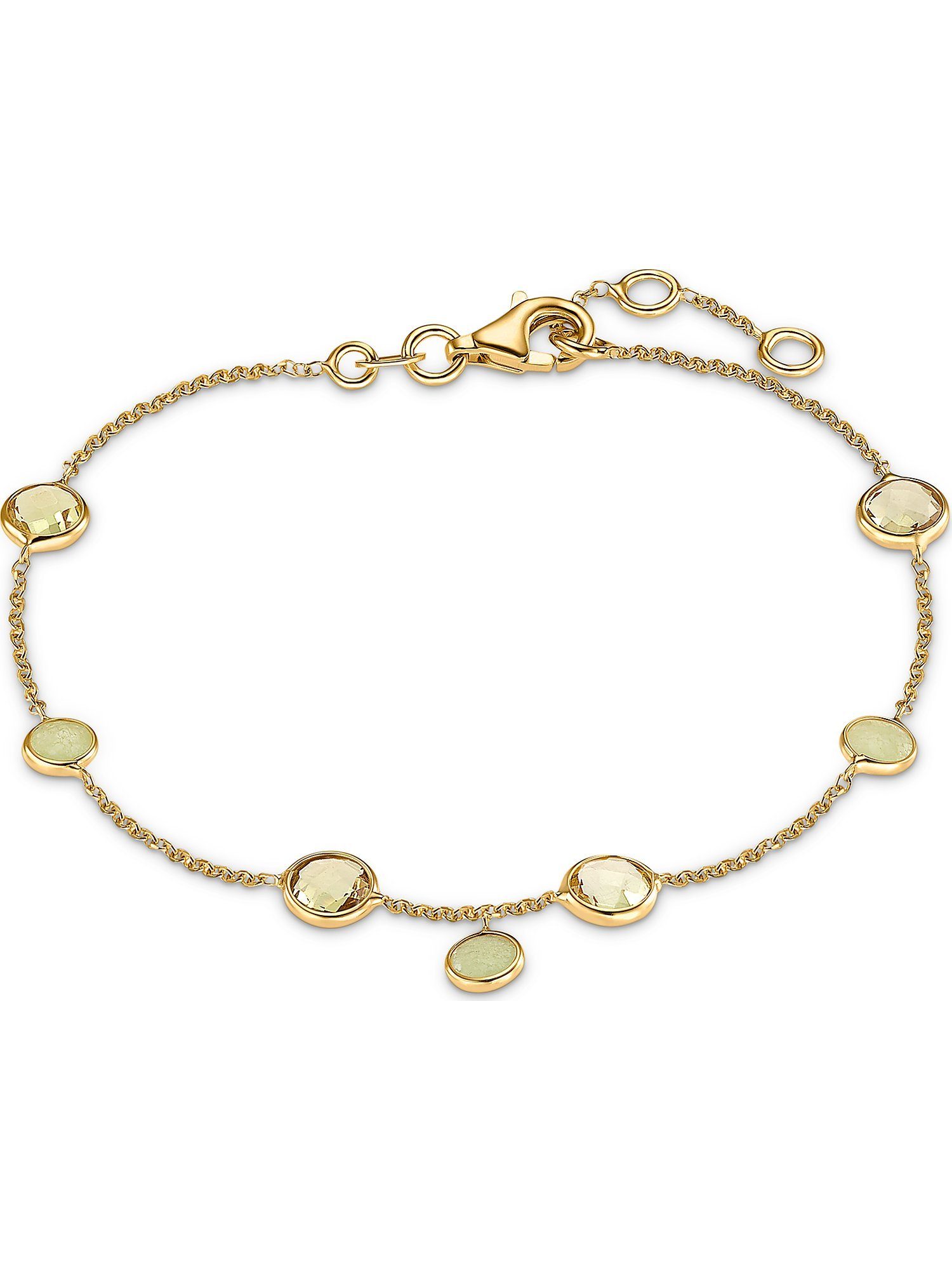 CHRIST Goldarmband CHRIST Damen-Armband 375er Gelbgold 4 Farbstein, modern