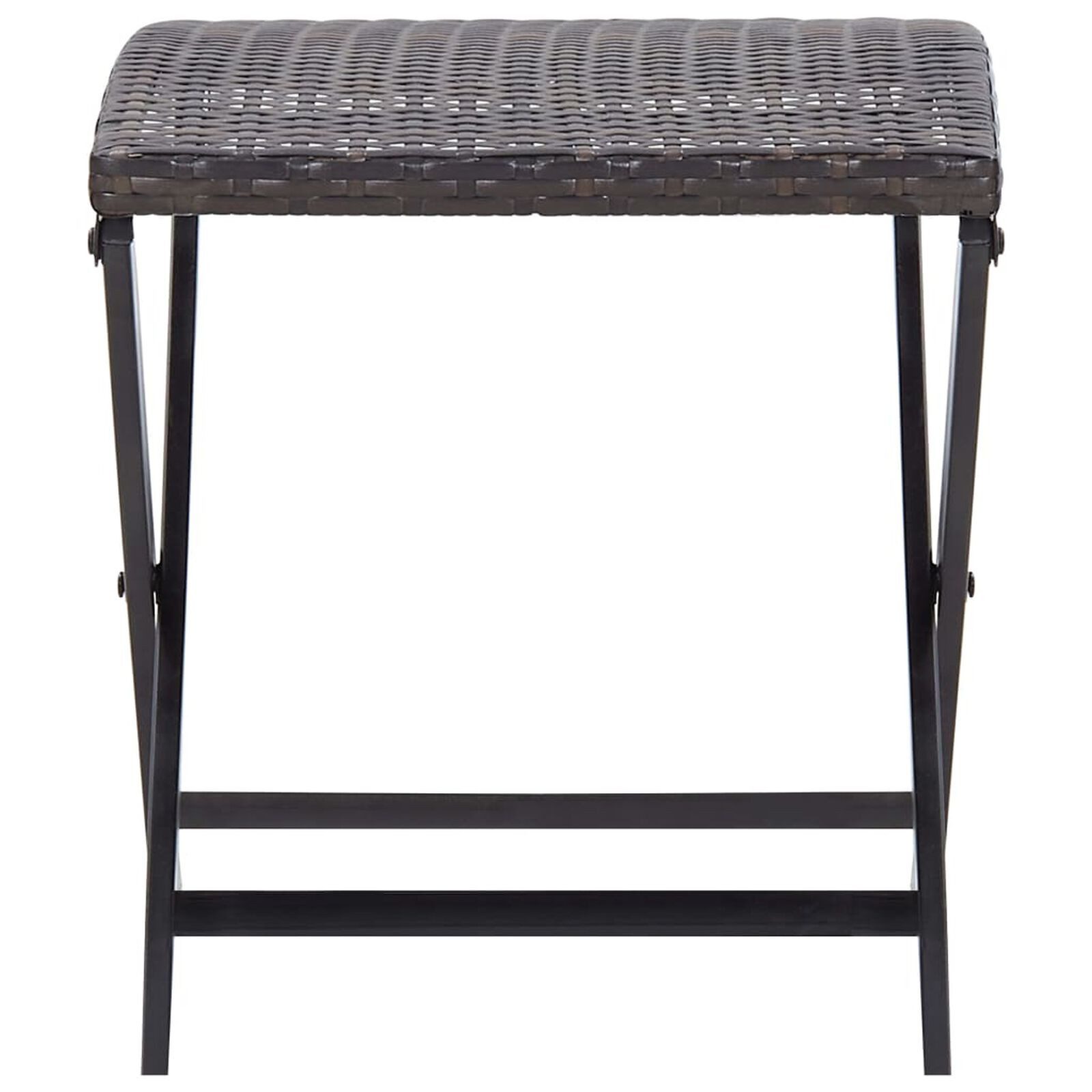 DOTMALL Hocker Klapphocker Poly Rattan Braun günstig online kaufen